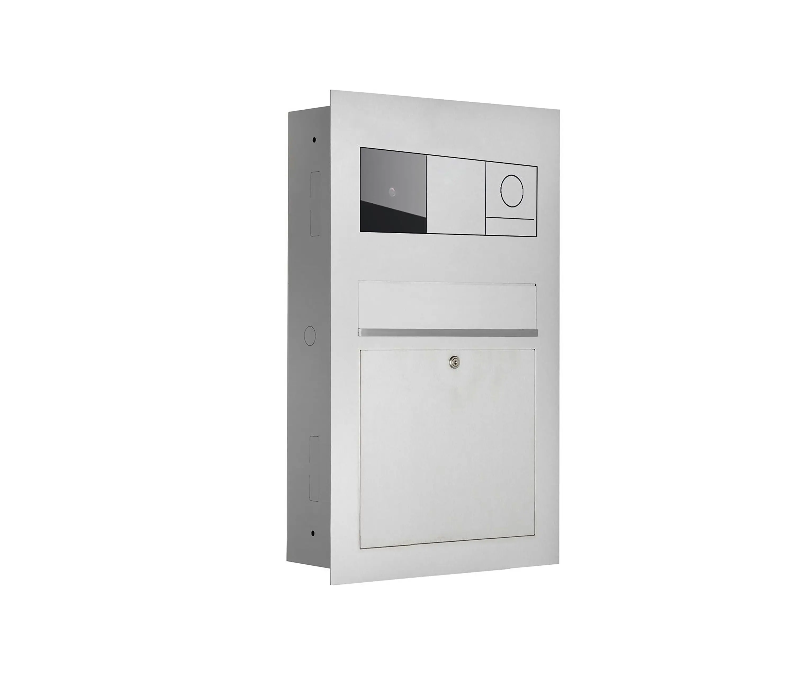 Briefkasten Manufaktur - Designer | Edelstahl Briefkasten Designer BIG - GIRA System 106 - Video- Sprechanlage - VIDEO Komplettset Einputz- bzw. Unterputzvariante 100mm