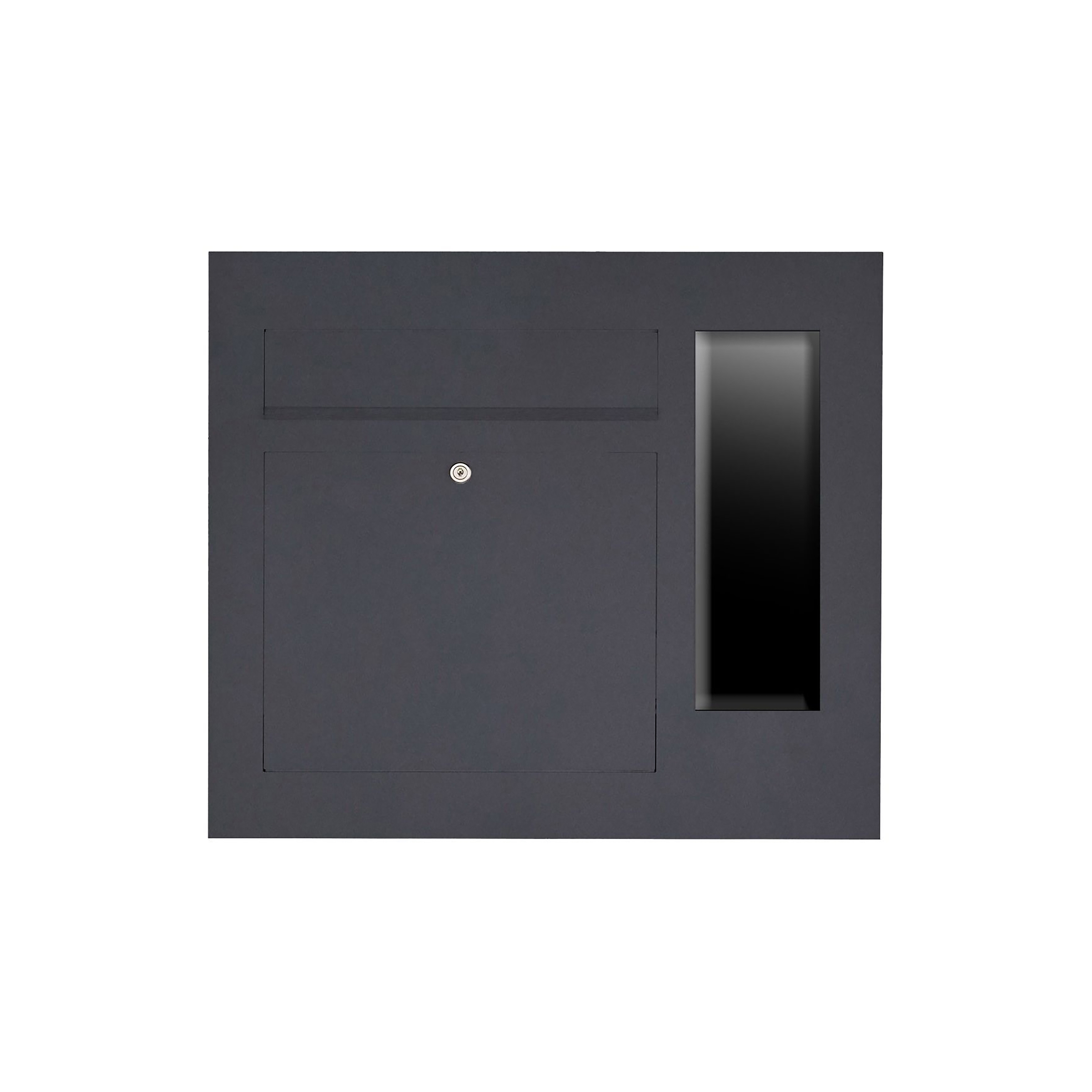 Display product Designer | Edelstahl Briefkasten Designer Modell BIG - GIRA System 106 seitlich - 3-fach vorbereitet -RAL Farbe Einputz- bzw. Unterputzvariante 100mm Rechts from manufacturer Briefkasten Manufaktur