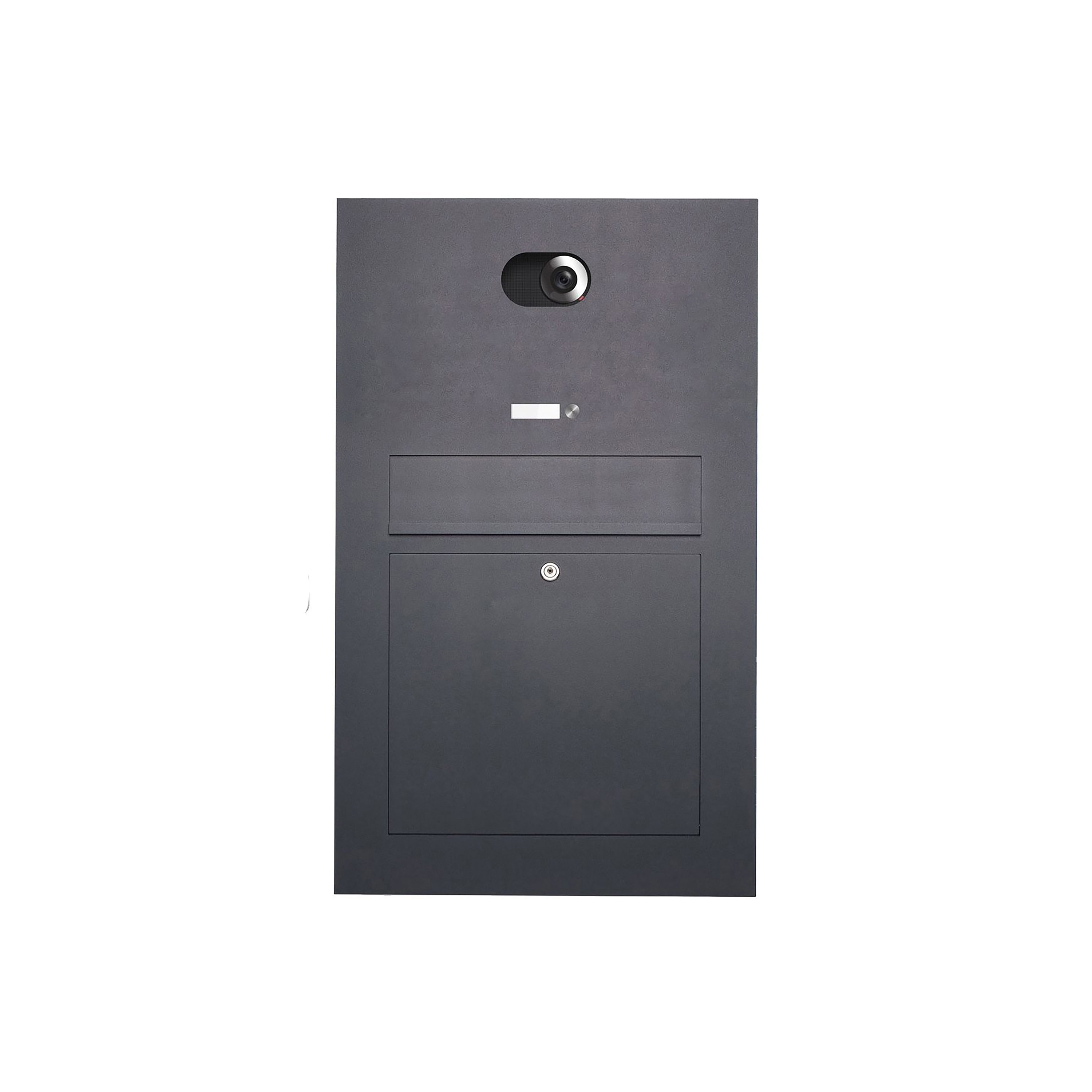 Designer | Edelstahl Briefkasten Designer Modell BIG - RAL nach Wahl - Comelit VIDEO Komplettset Wifi Einputz- bzw. Unterputzvariante 100mm