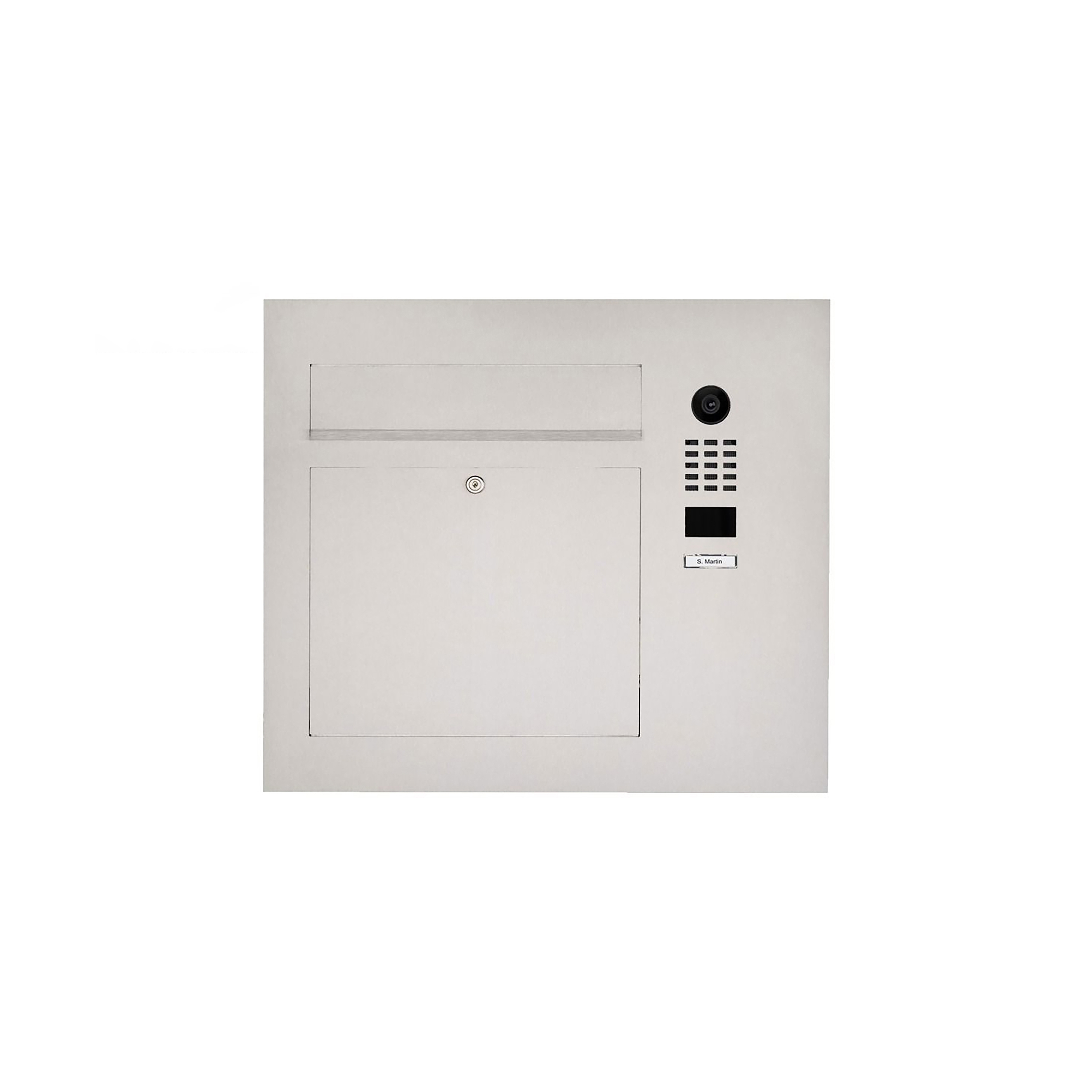 Display product Designer | Edelstahl Briefkasten Designer Modell BIG - Seitlich mit DoorBird Video- Sprechanlage Einputz- bzw. Unterputzvariante 100mm Rechts from manufacturer Briefkasten Manufaktur