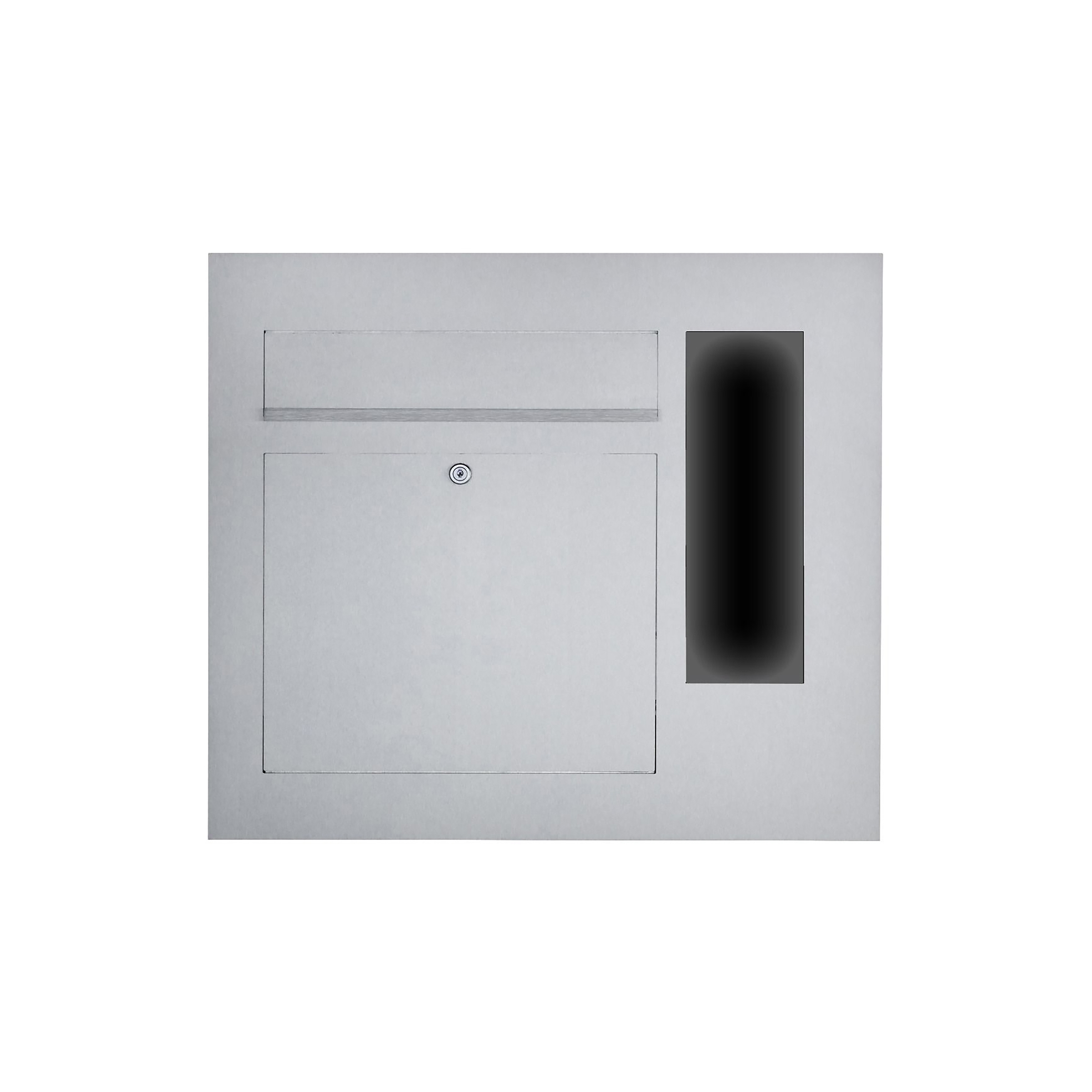 Display product Designer | Edelstahl Briefkasten Designer Modell BIG mit GIRA System 106 seitlich - 3-fach vorbereitet Einputz- bzw. Unterputzvariante 100mm Rechts from manufacturer Briefkasten Manufaktur