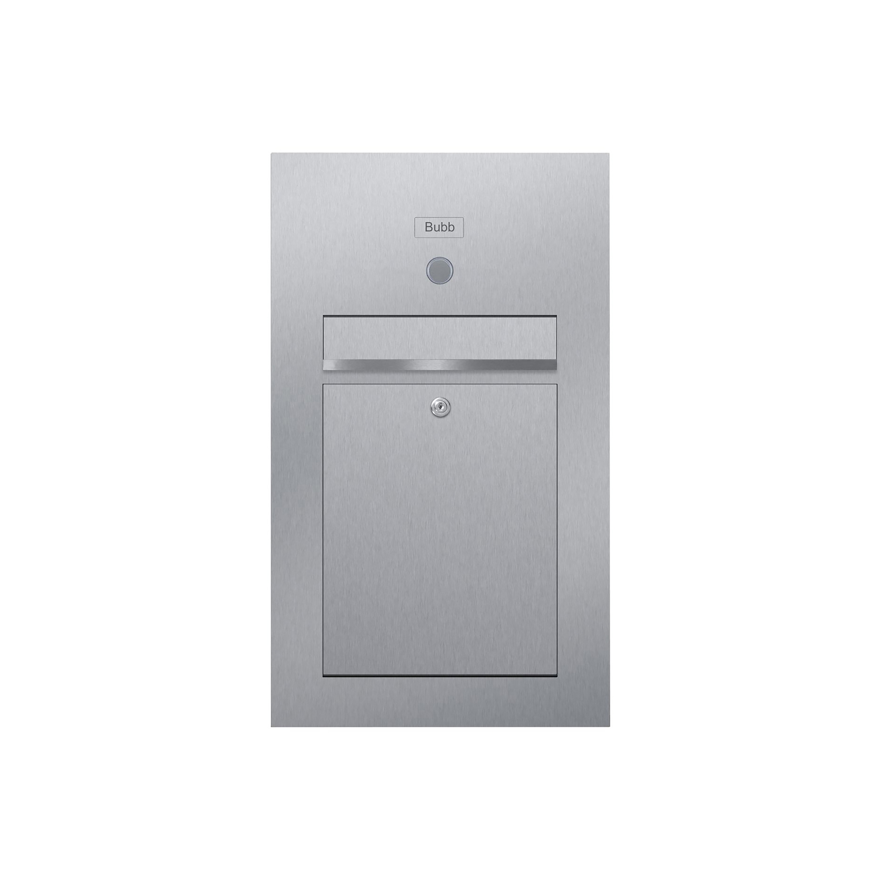Display product Designer | Edelstahl Briefkasten Designer Modell SMALL - Clean Edition - INDIVIDUELL Einputz- bzw. Unterputzvariante 100mm from manufacturer Briefkasten Manufaktur