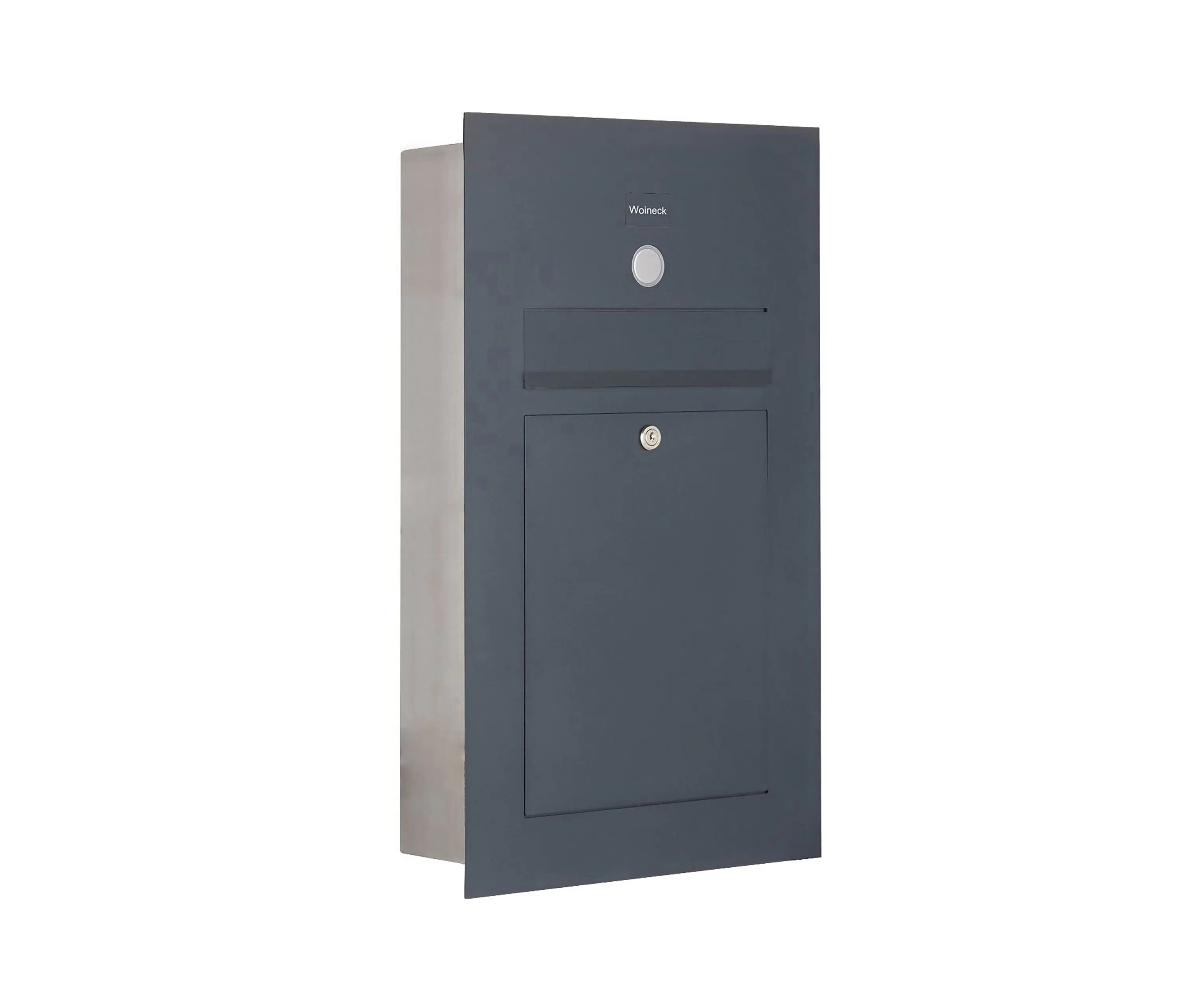 Briefkasten Manufaktur - Designer | Edelstahl Briefkasten Designer Modell SMALL - Clean Edition - RAL nach Wahl - INDIVIDUELL Einputz- bzw. Unterputzvariante 100mm