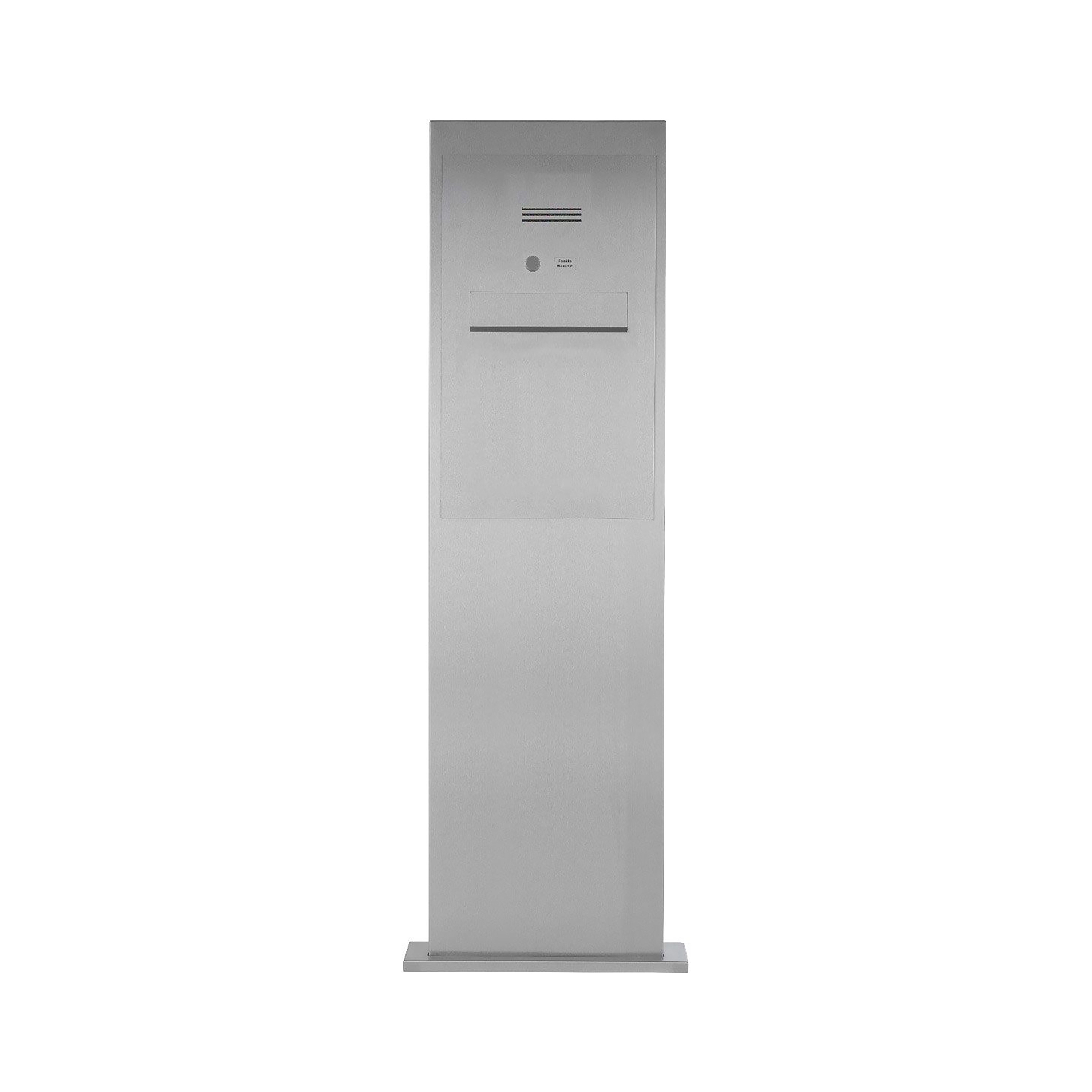 Designer | Edelstahl Briefkastensäule Designer BIG - Stele Tower - Entnahme hinten - INDIVIDUELL