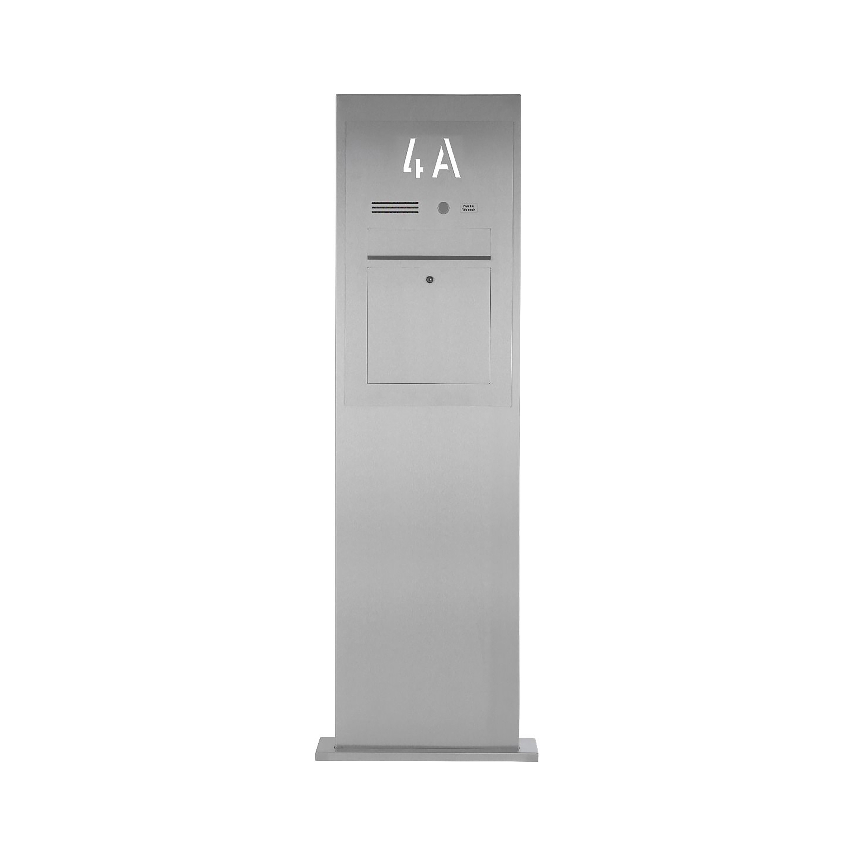 Display product Designer | Edelstahl Briefkastensäule Designer BIG mit Hausnummer hinterbeleuchtet - INDIVIDUELL from manufacturer Briefkasten Manufaktur