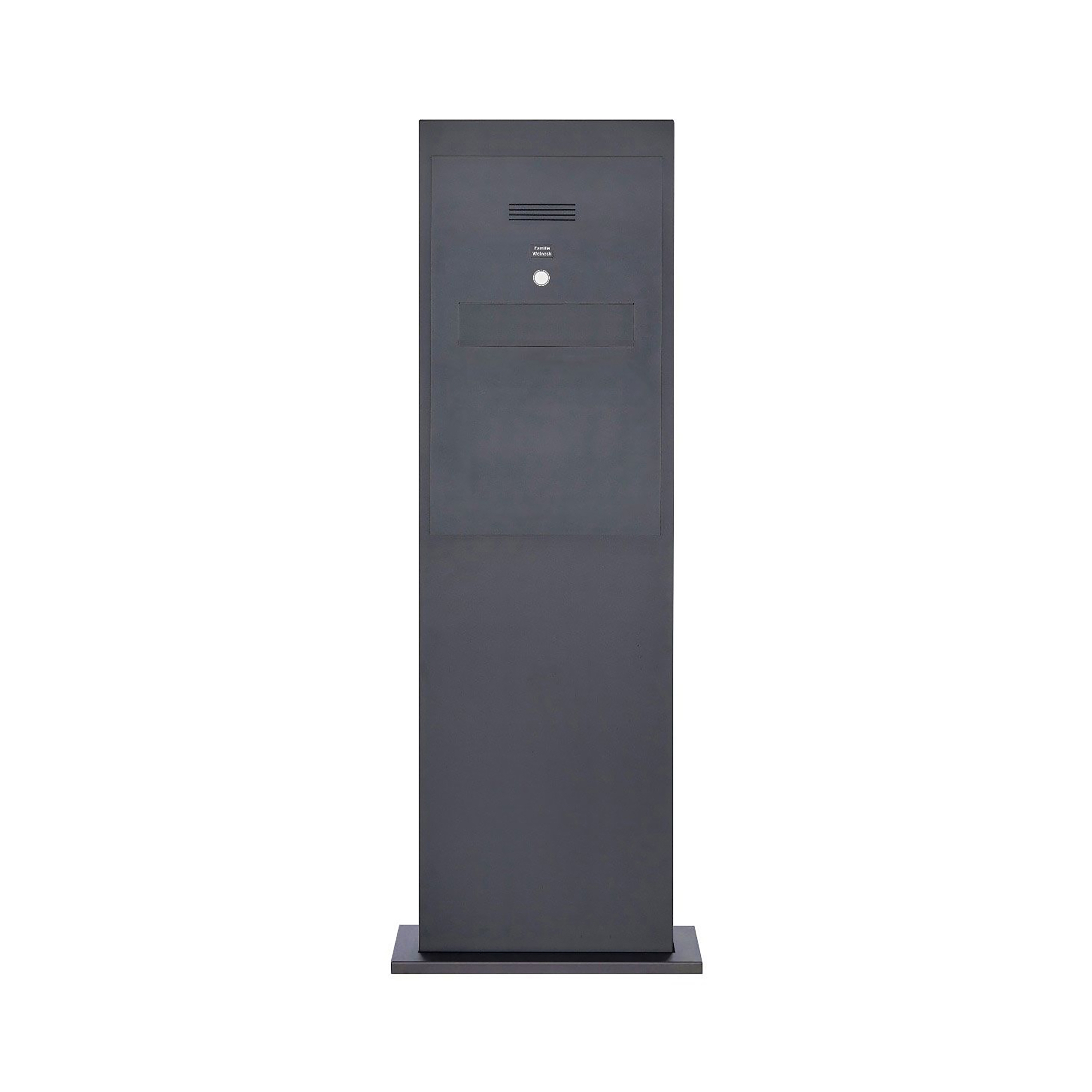 Display product Designer | Edelstahl Briefkastensäule Designer BIG Stele Tower - Entnahme hinten - RAL nach Wahl - INDIVIDUELL from manufacturer Briefkasten Manufaktur