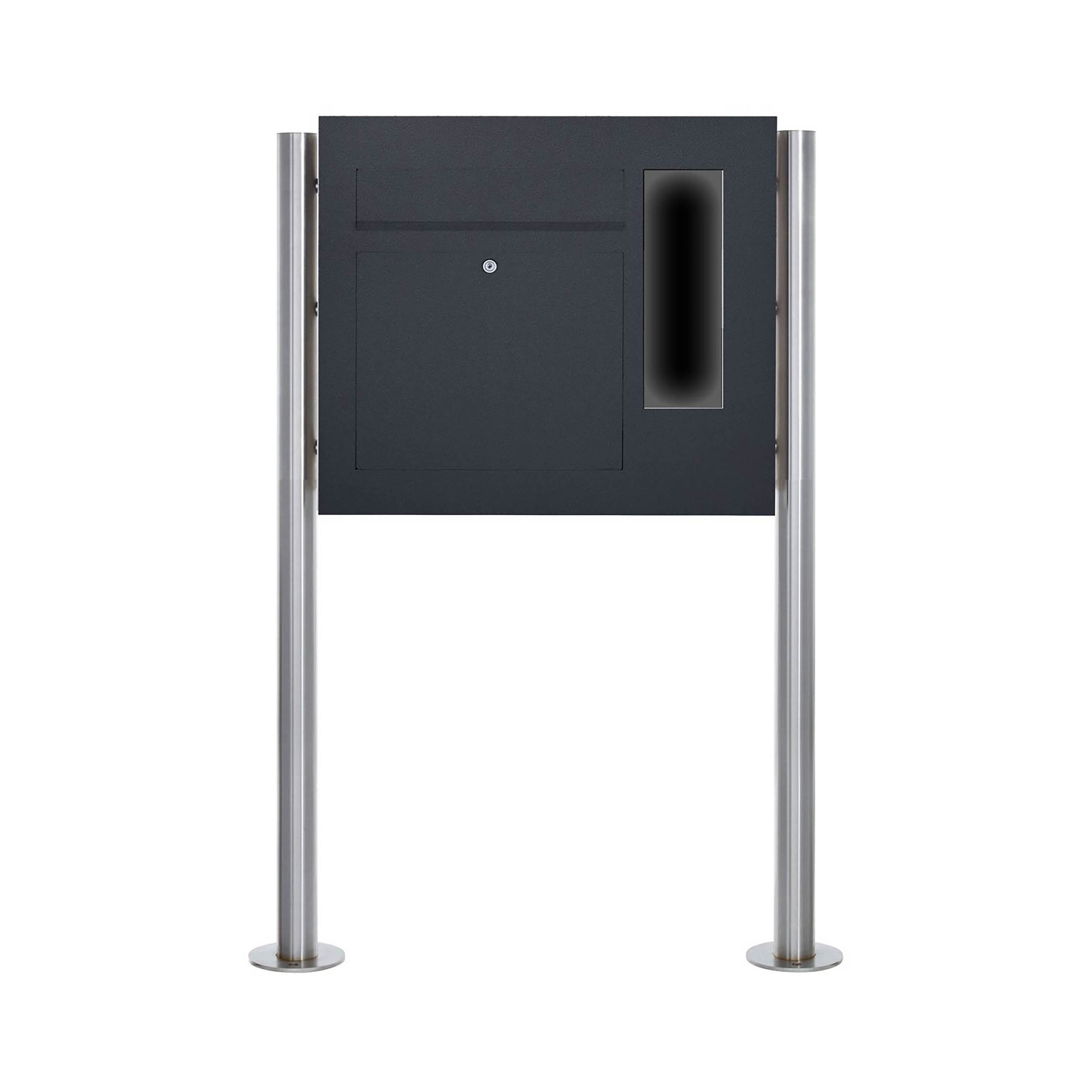 Display product Designer | Edelstahl Standbriefkasten Designer BIG ST-R - GIRA System 106 seitlich - 3-fach vorbereitet - RAL Rechts from manufacturer Briefkasten Manufaktur