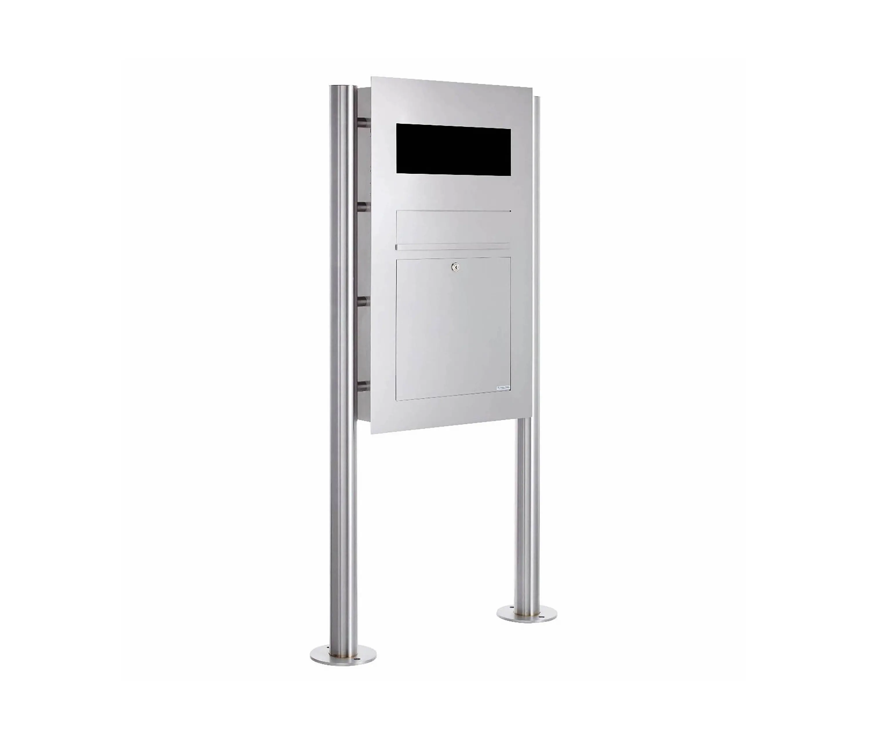 Briefkasten Manufaktur - Designer | Edelstahl Standbriefkasten Designer Modell BIG - GIRA System 106 - 3-fach vorbereitet