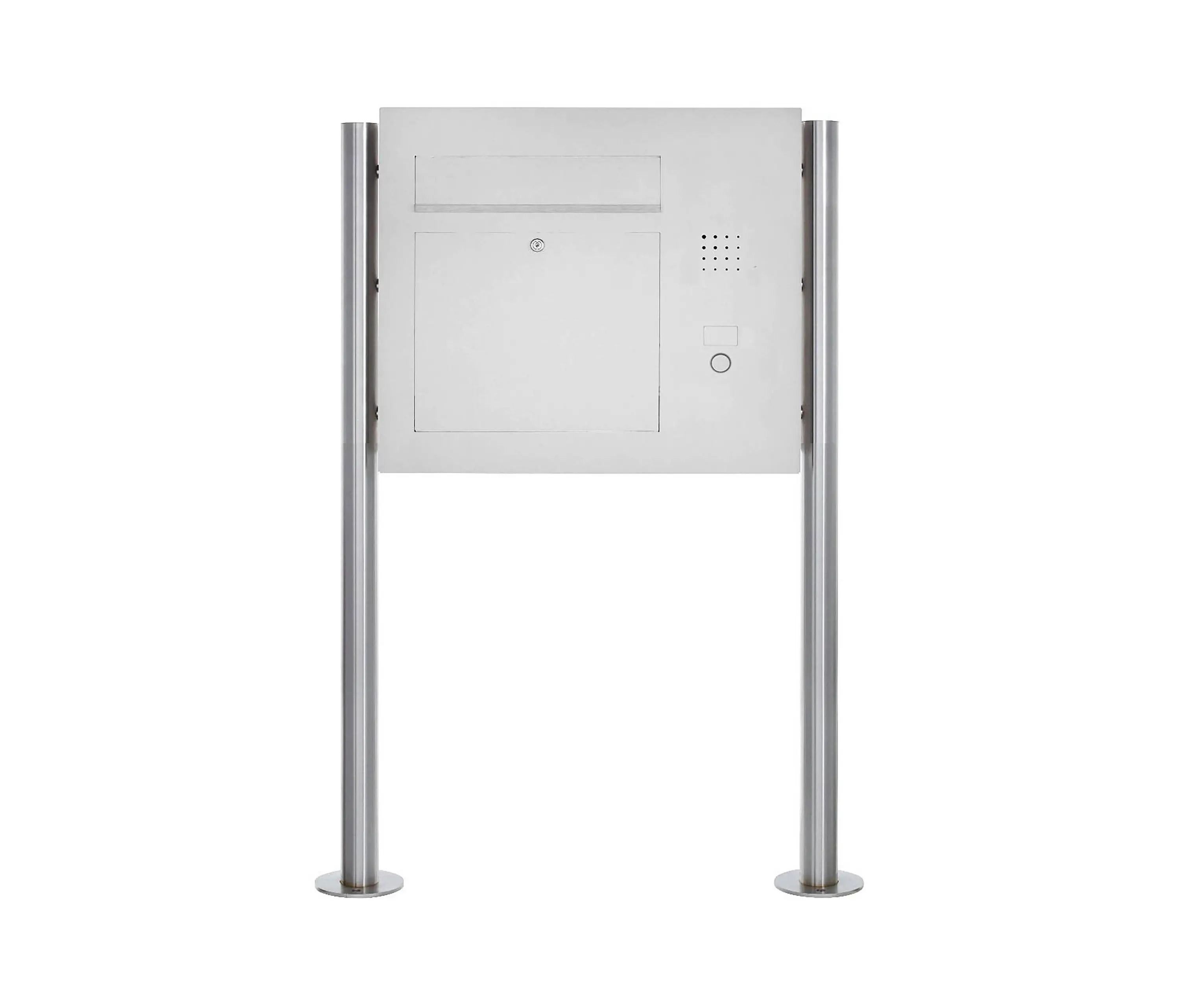 Briefkasten Manufaktur - Designer | Edelstahl Standbriefkasten Designer Modell BIG ST-R - Clean Edition - Seitlich - INDIVIDUELL Rechts