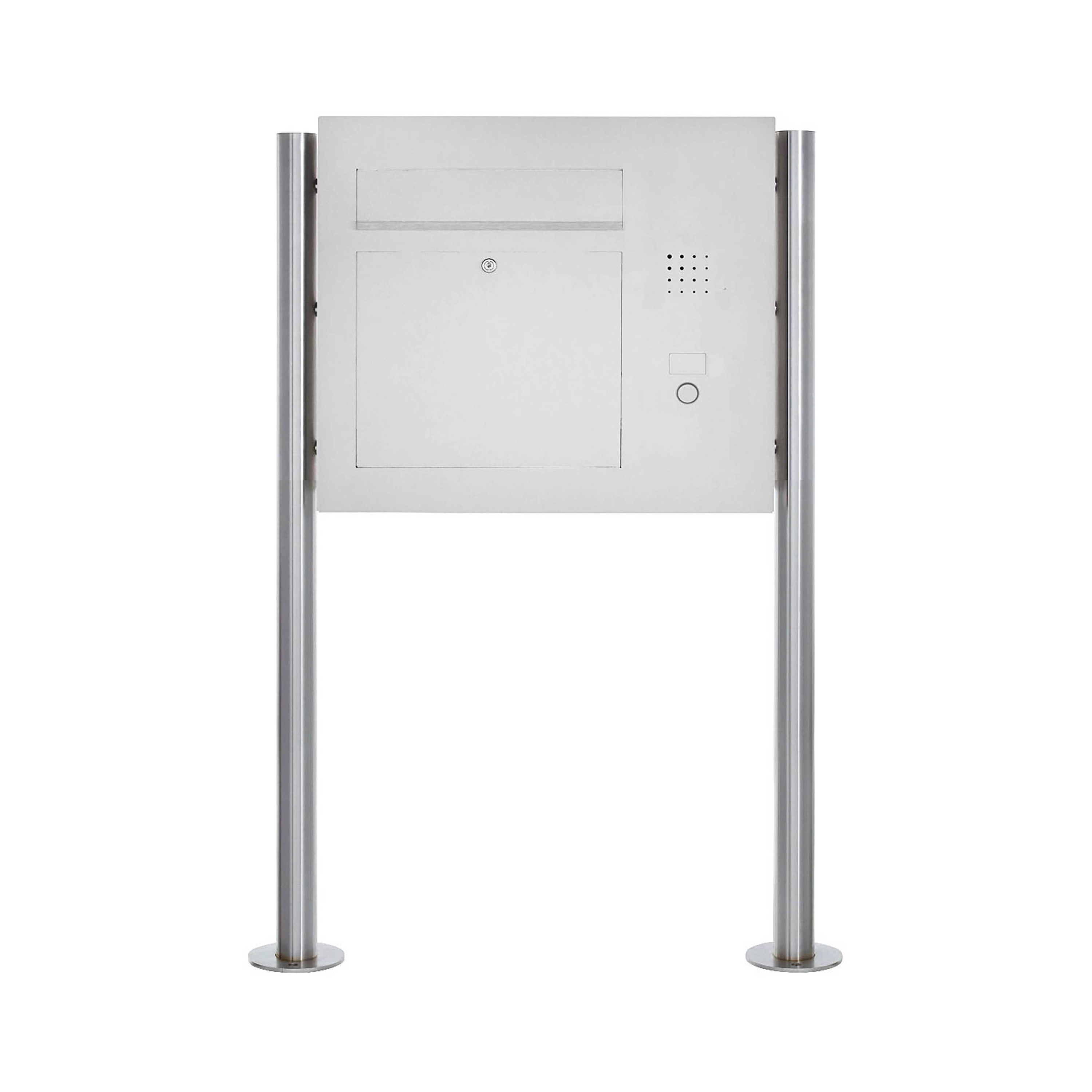 Designer | Edelstahl Standbriefkasten Designer Modell BIG ST-R - Clean Edition - Seitlich - INDIVIDUELL Rechts
