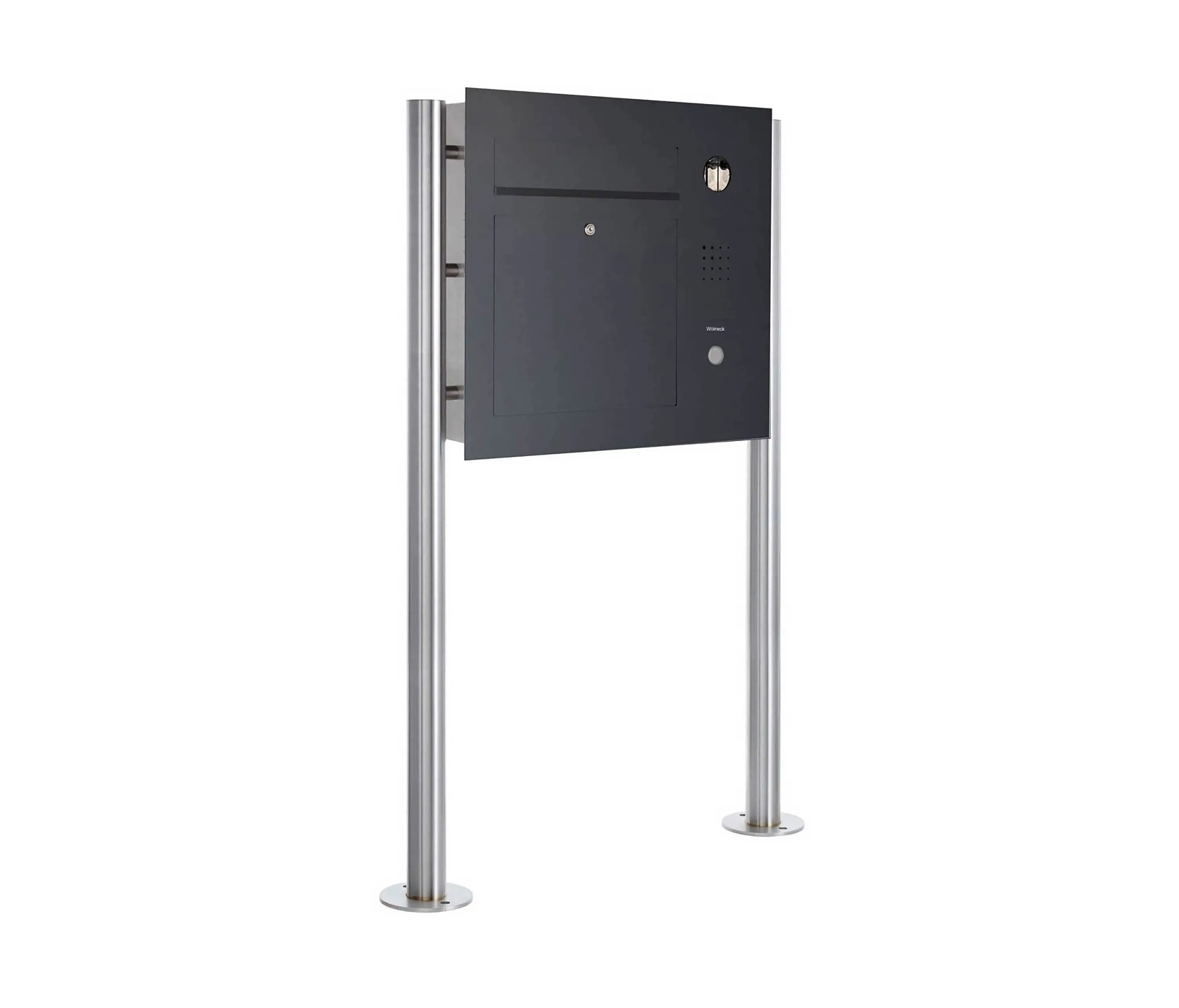 Briefkasten Manufaktur - Designer | Edelstahl Standbriefkasten Designer Modell BIG ST-R - Seitlich - RAL nach Wahl - INDIVIDUELL Rechts
