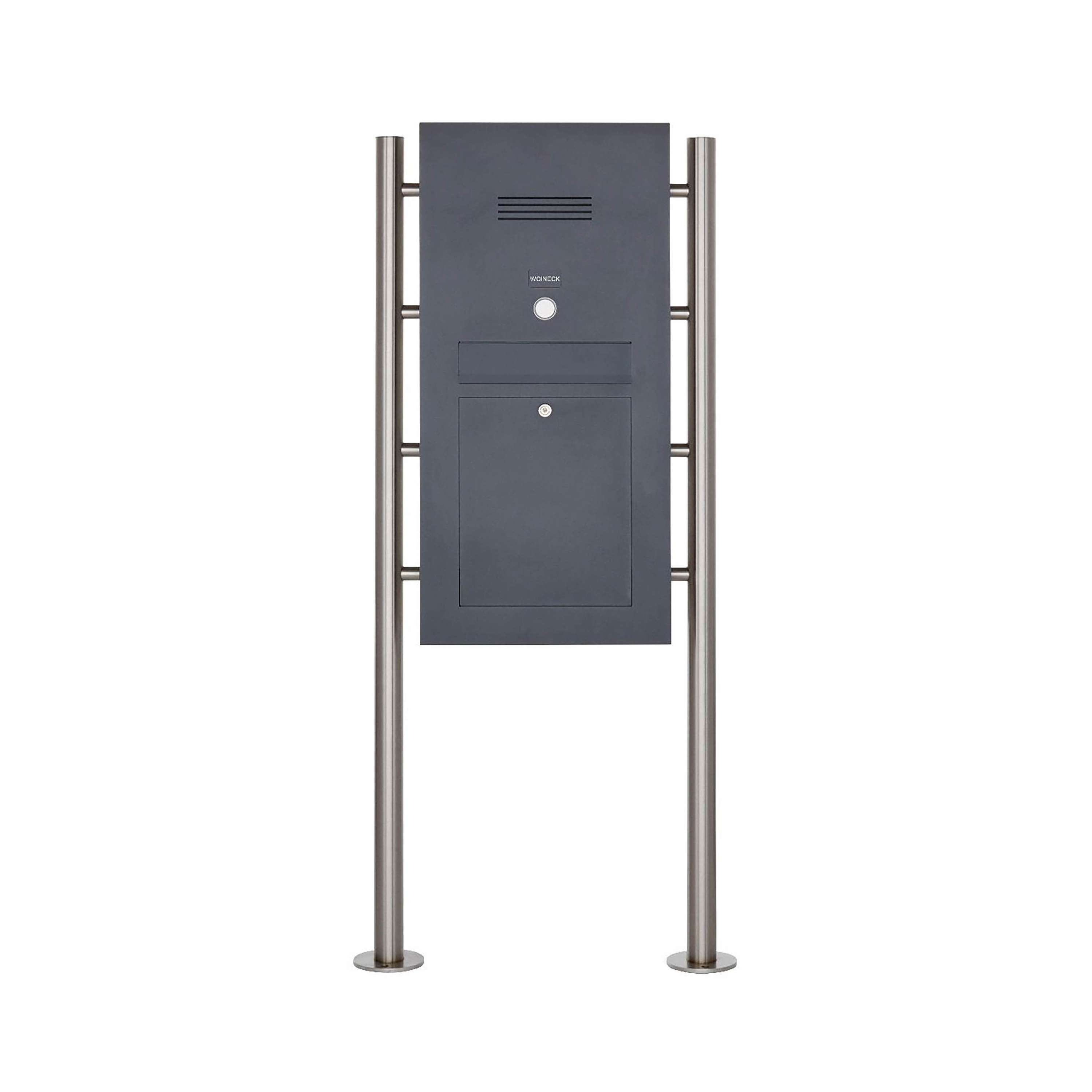 Designer | Edelstahl Standbriefkasten Designer Modell ST-R - Clean Edition - RAL nach Wahl - INDIVIDUELL