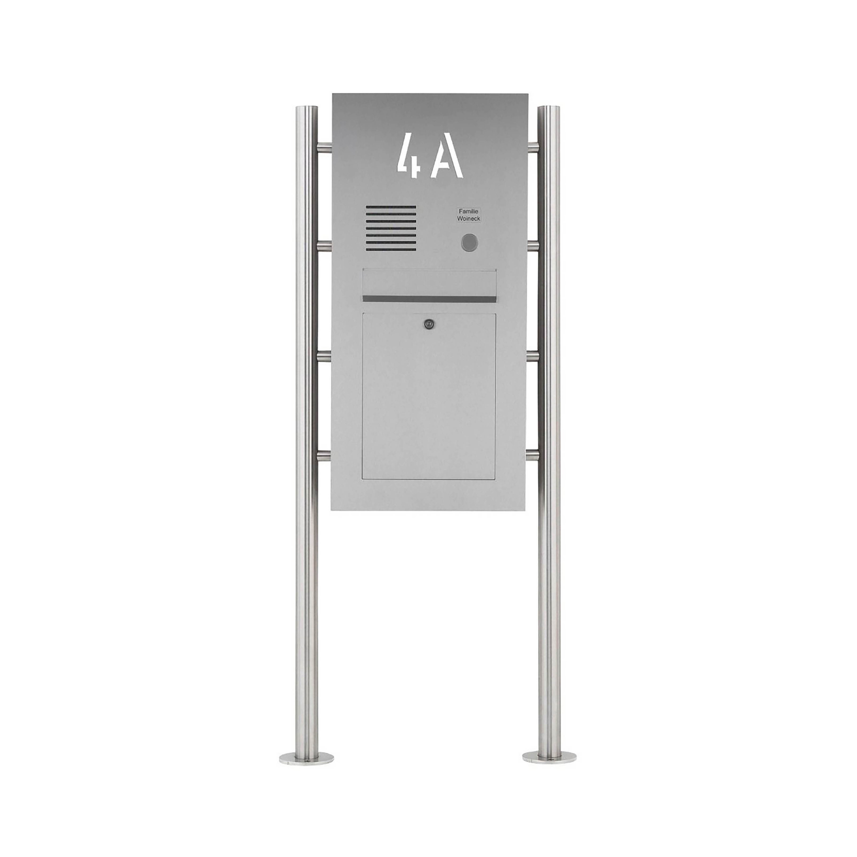 Display product Designer | Edelstahl Standbriefkasten Designer ST-R - Hausnummer hinterbeleuchtet - INDIVIDUELL from manufacturer Briefkasten Manufaktur