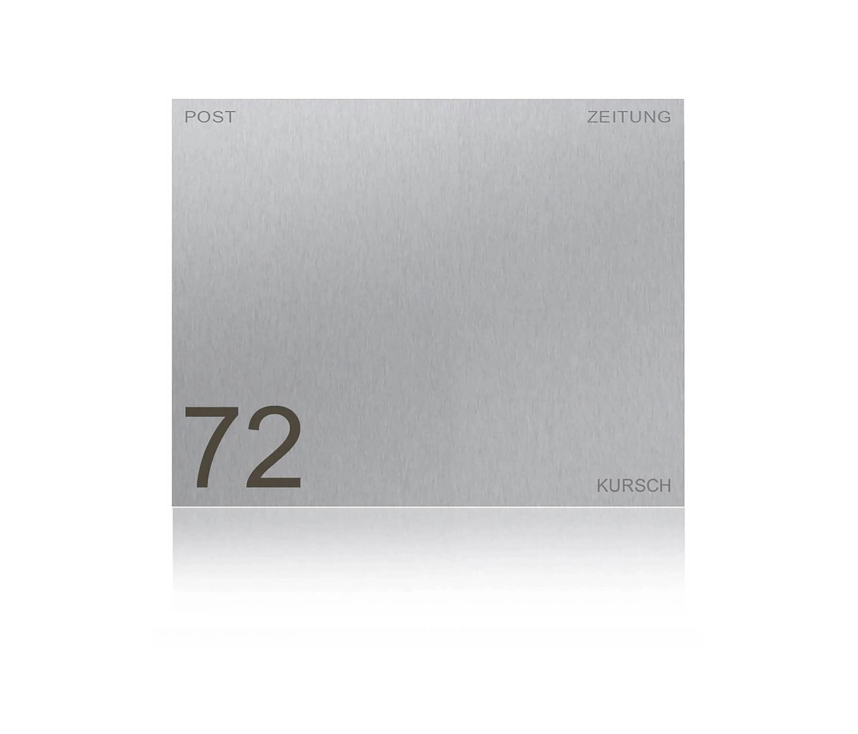 Briefkasten Manufaktur - Schiller | Design Briefkasten & Zeitungsfach SCHILLER BIG VA7016 - Edelstahl V2A, geschliffen & RAL 7016