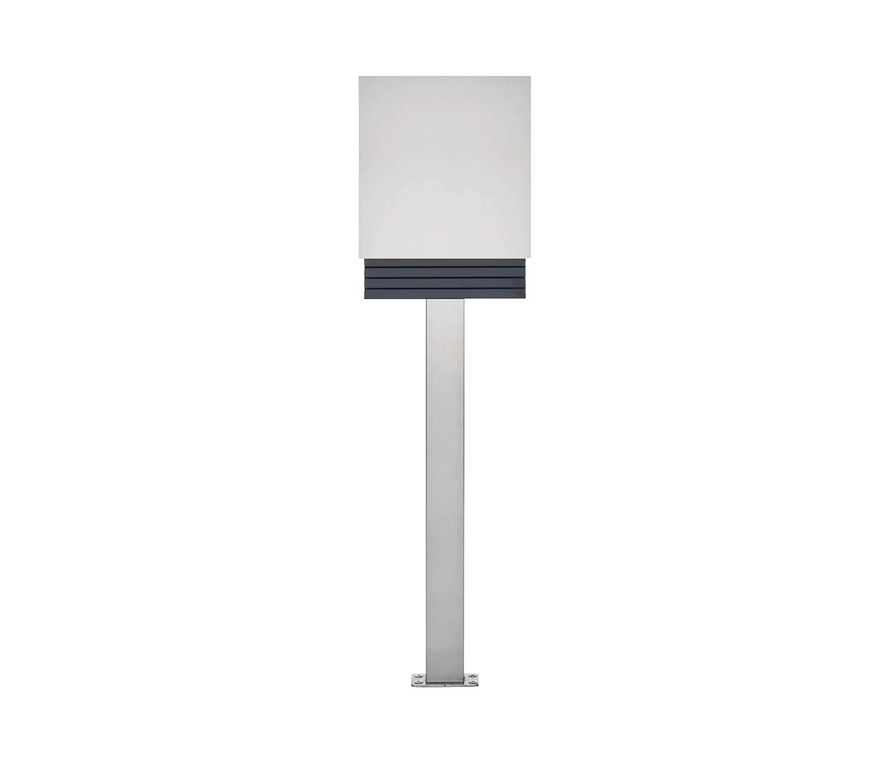 Briefkasten Manufaktur - Schiller | Design Standbriefkasten & Zeitungsfach SCHILLER SMALL VA7016 - Edelstahl V2A & RAL 7016