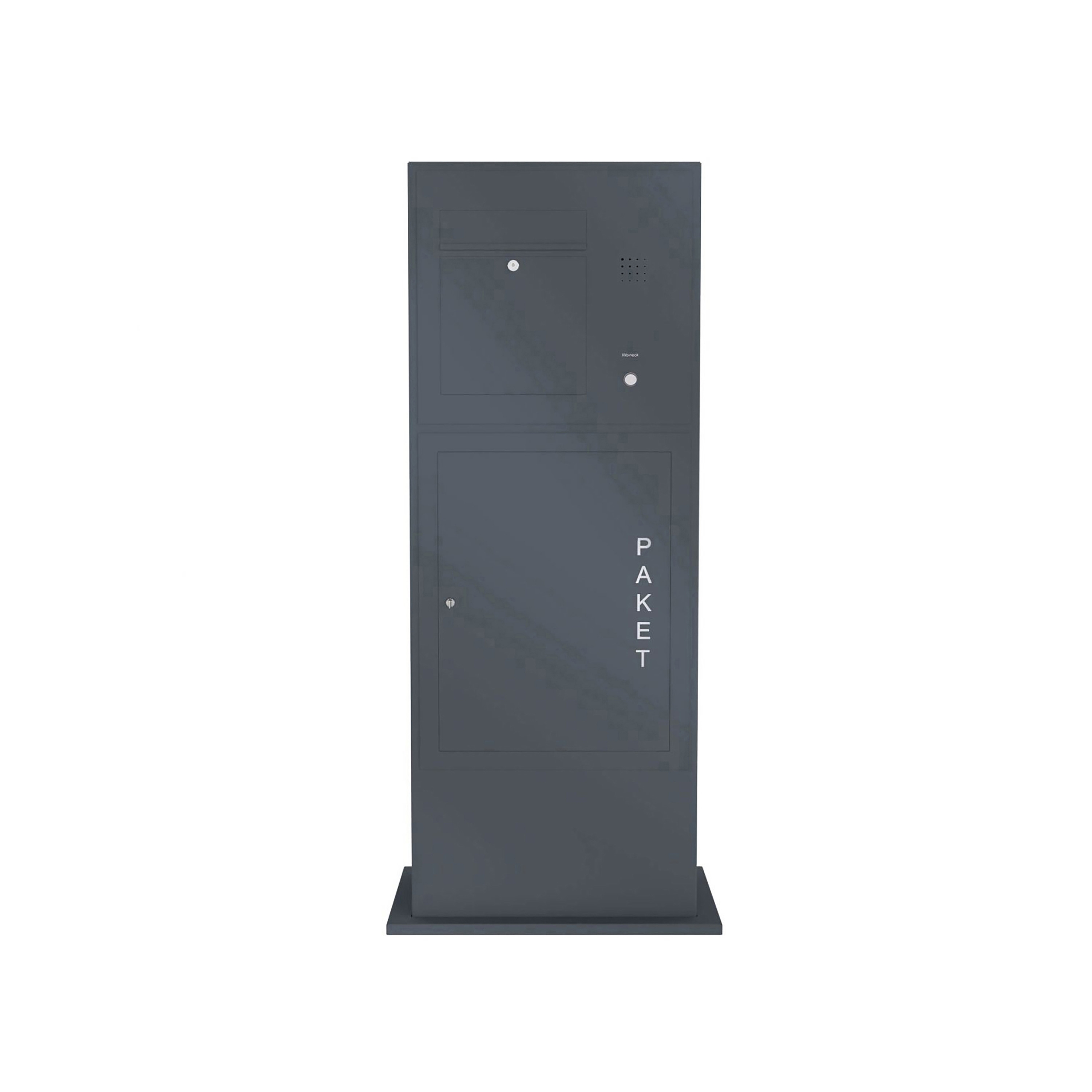 Display product Designer | Edelstahl Paketstele mit Briefkasten Designer BIG - RAL nach Wahl - INDIVIDUELL Rechts from manufacturer Briefkasten Manufaktur
