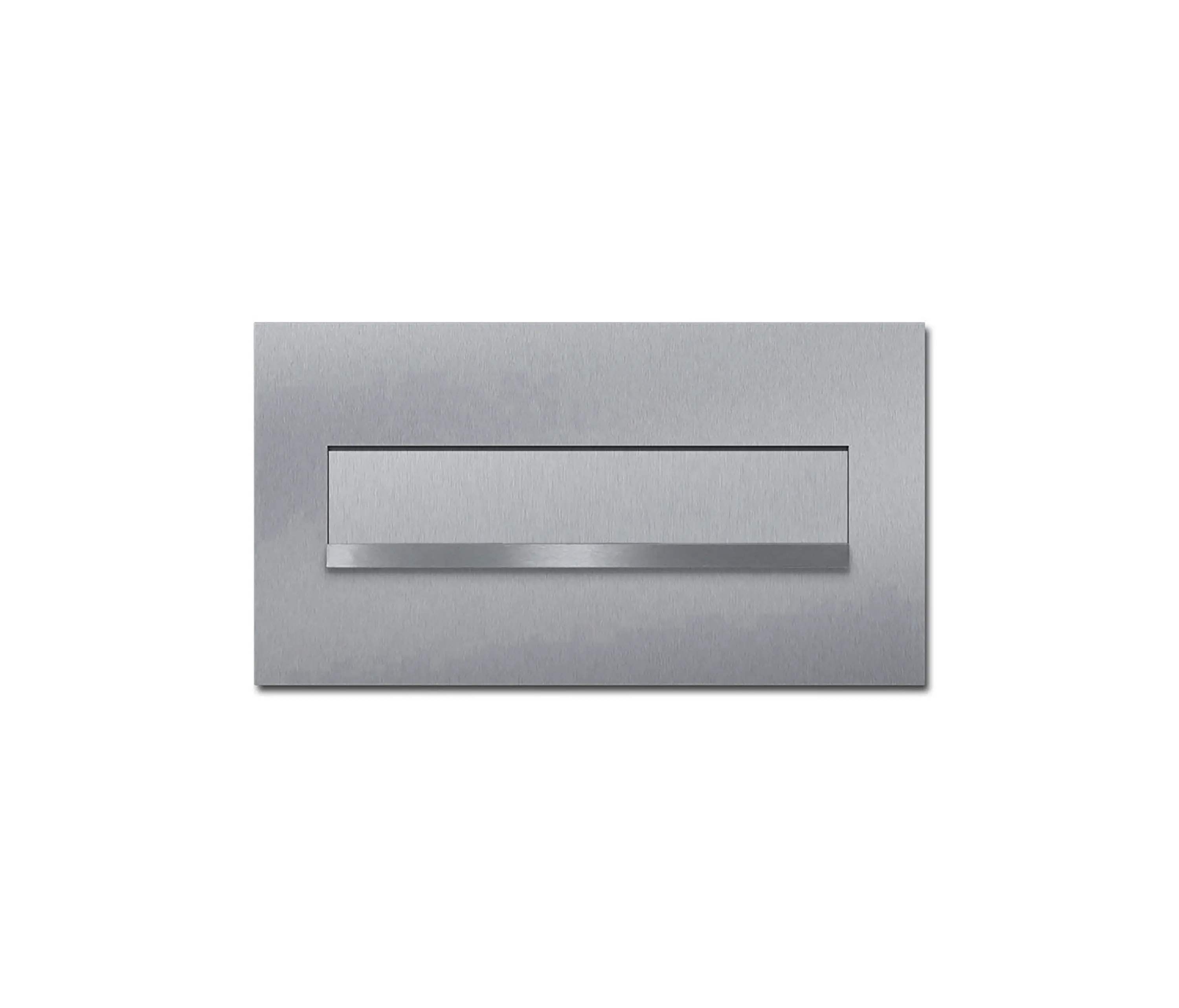 Briefkasten Manufaktur - Designer | Edelstahl Mauerdurchwurf Briefkasten DESIGNER Style - Edelstahl geschliffen