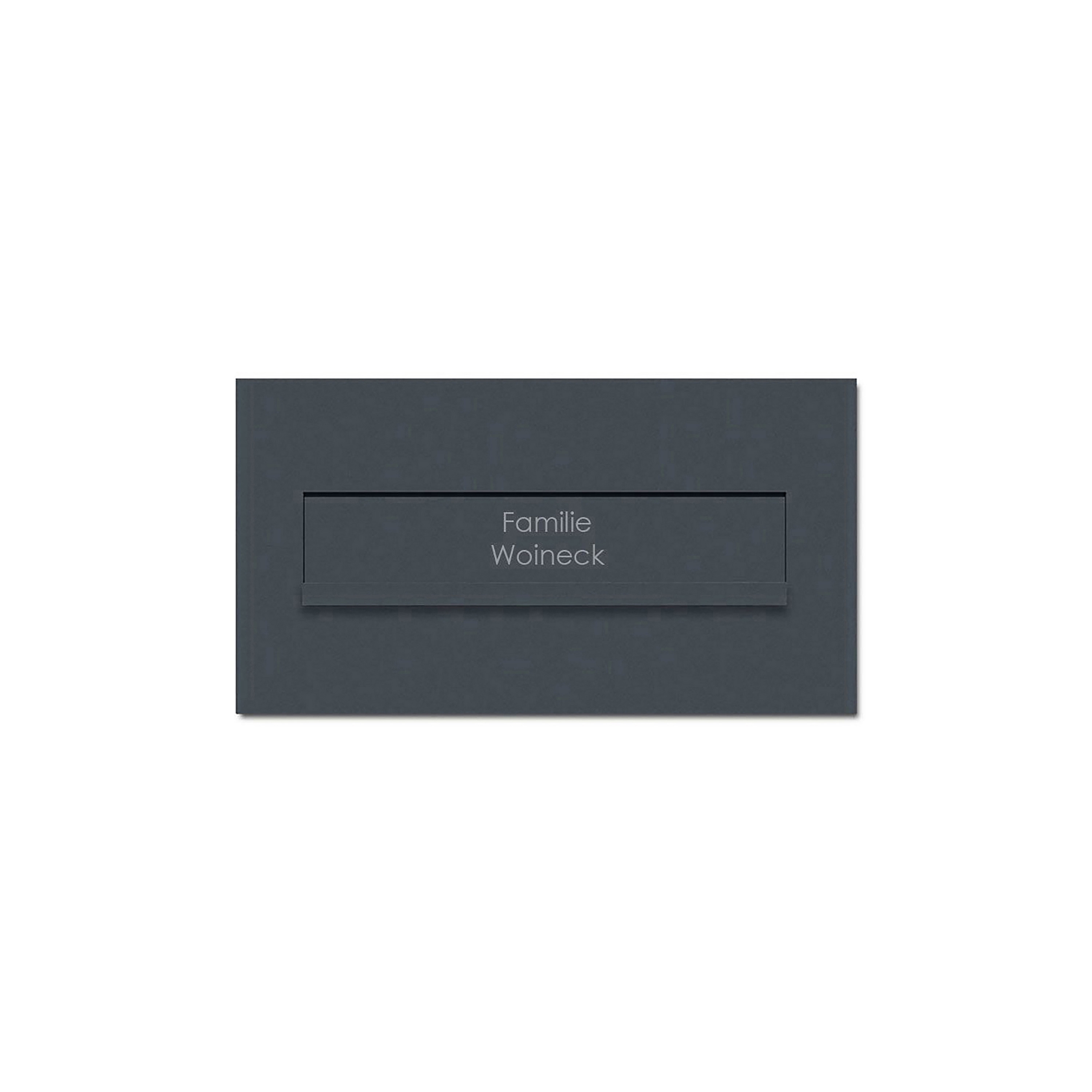 Designer | Edelstahl Mauerdurchwurf Briefkasten DESIGNER Style - RAL nach Wahl