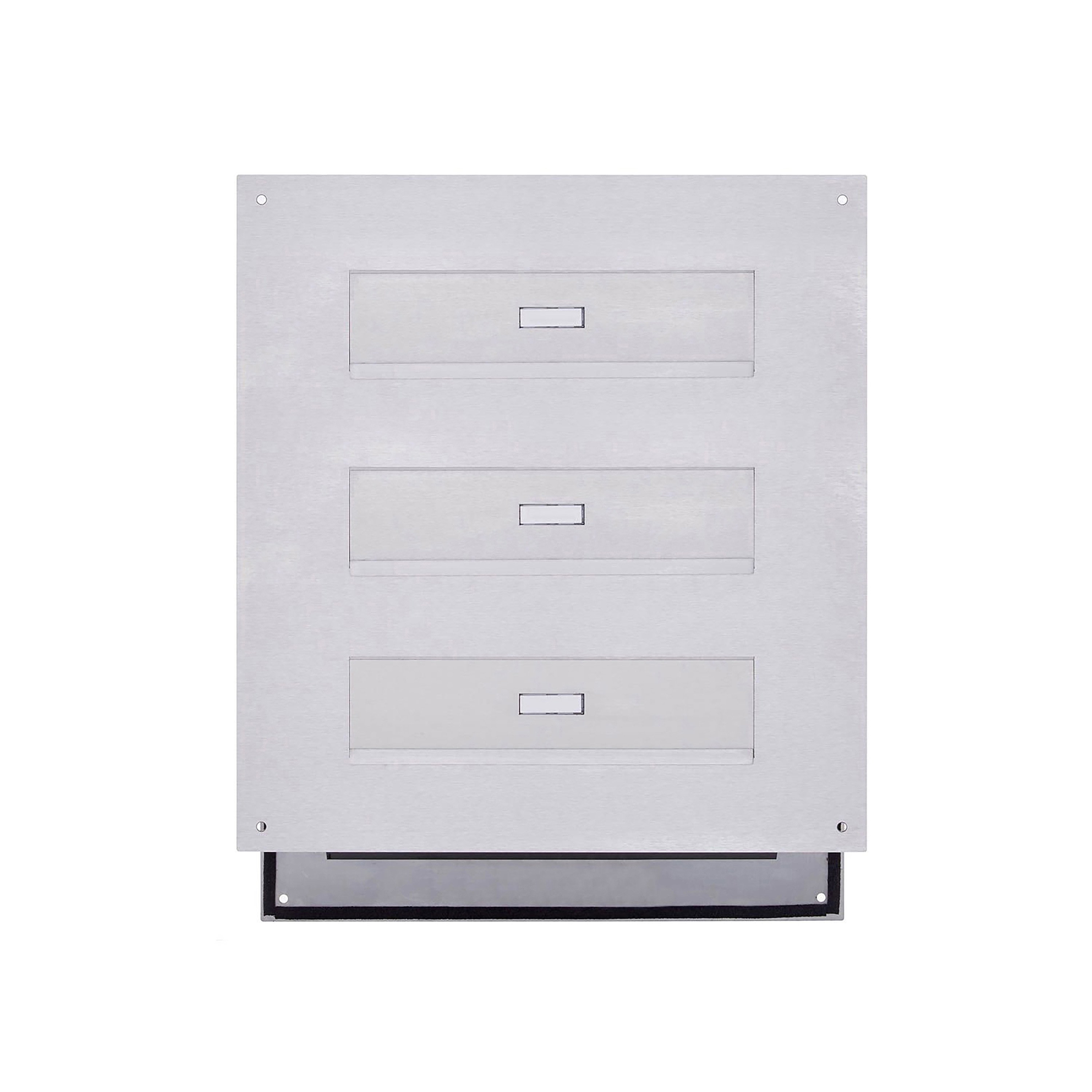 Vertoon produk Designer | 3er Edelstahl Mauerdurchwurf Briefkasten DESIGNER Style - Edelstahl geschliffen van vervaardiger Briefkasten Manufaktur