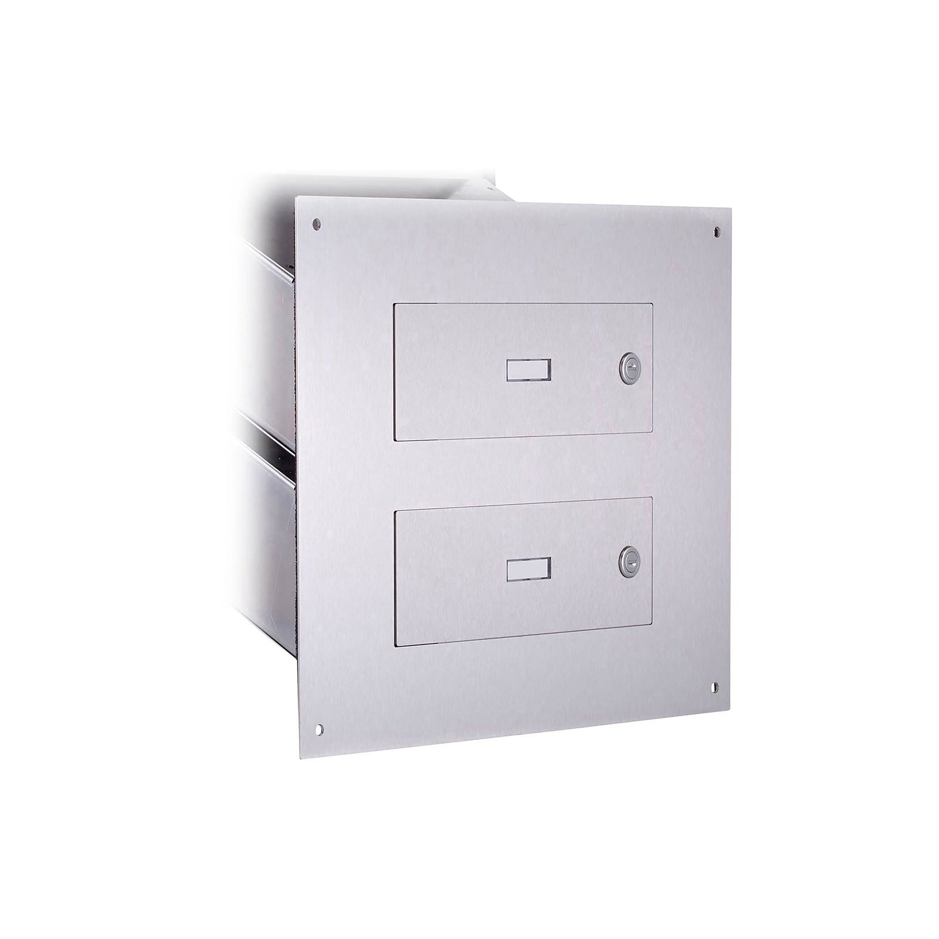 Display product Designer | 3er Edelstahl Mauerdurchwurf Briefkasten DESIGNER Style - Edelstahl geschliffen from manufacturer Briefkasten Manufaktur