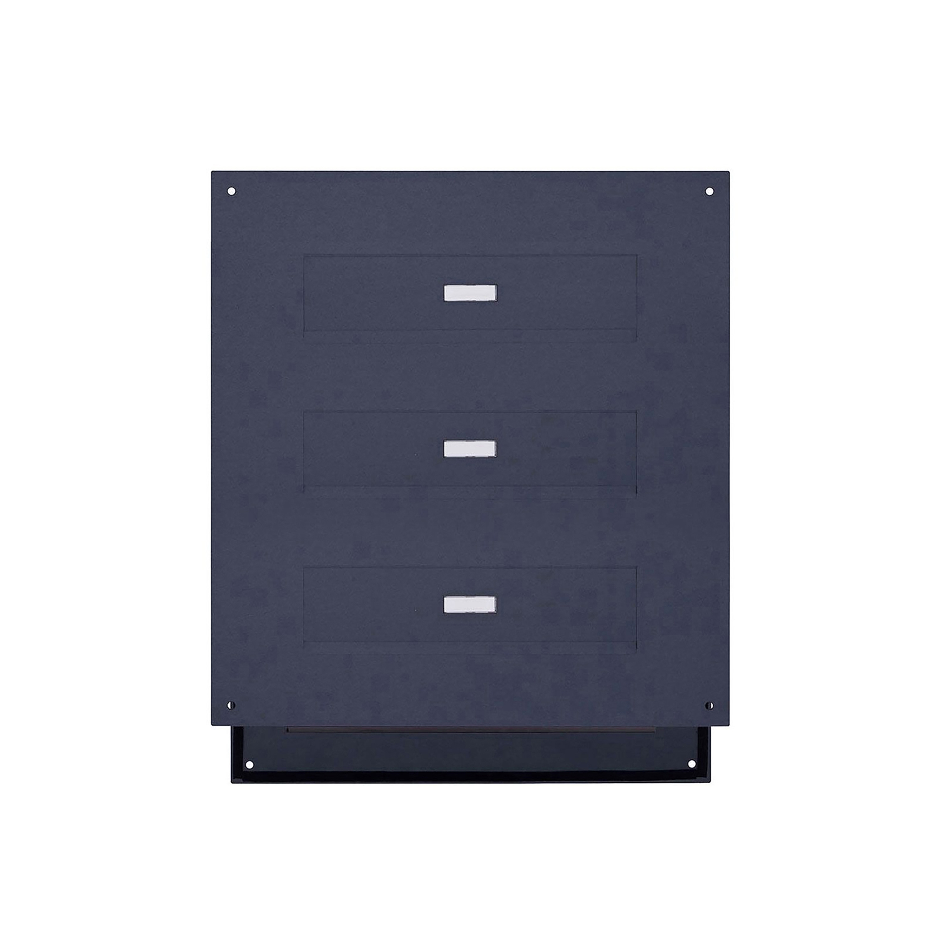 Designer | 3er Edelstahl Mauerdurchwurf Briefkasten DESIGNER Style - RAL nach Wahl