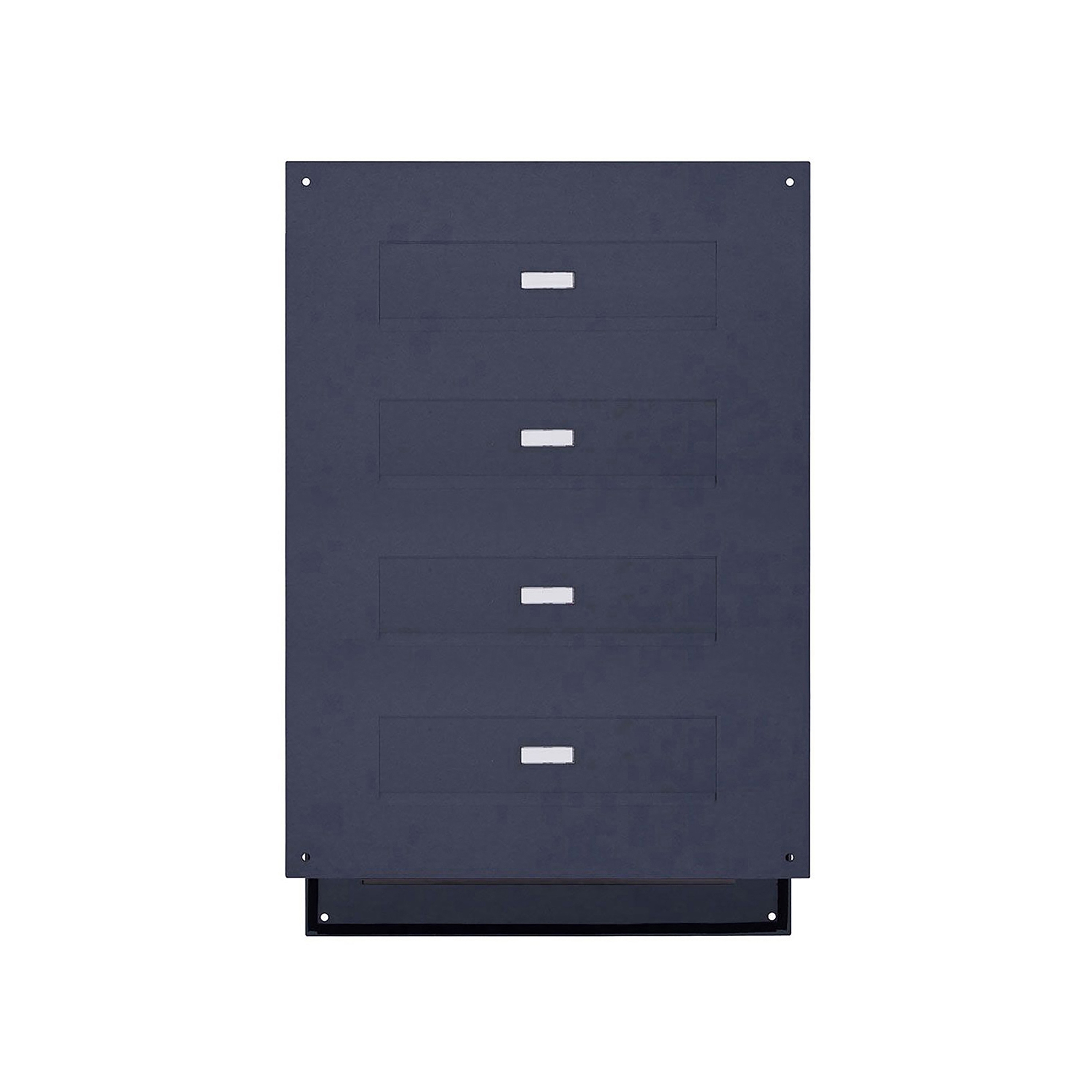 Designer | 4er Edelstahl Mauerdurchwurf Briefkasten DESIGNER Style - RAL nach Wahl