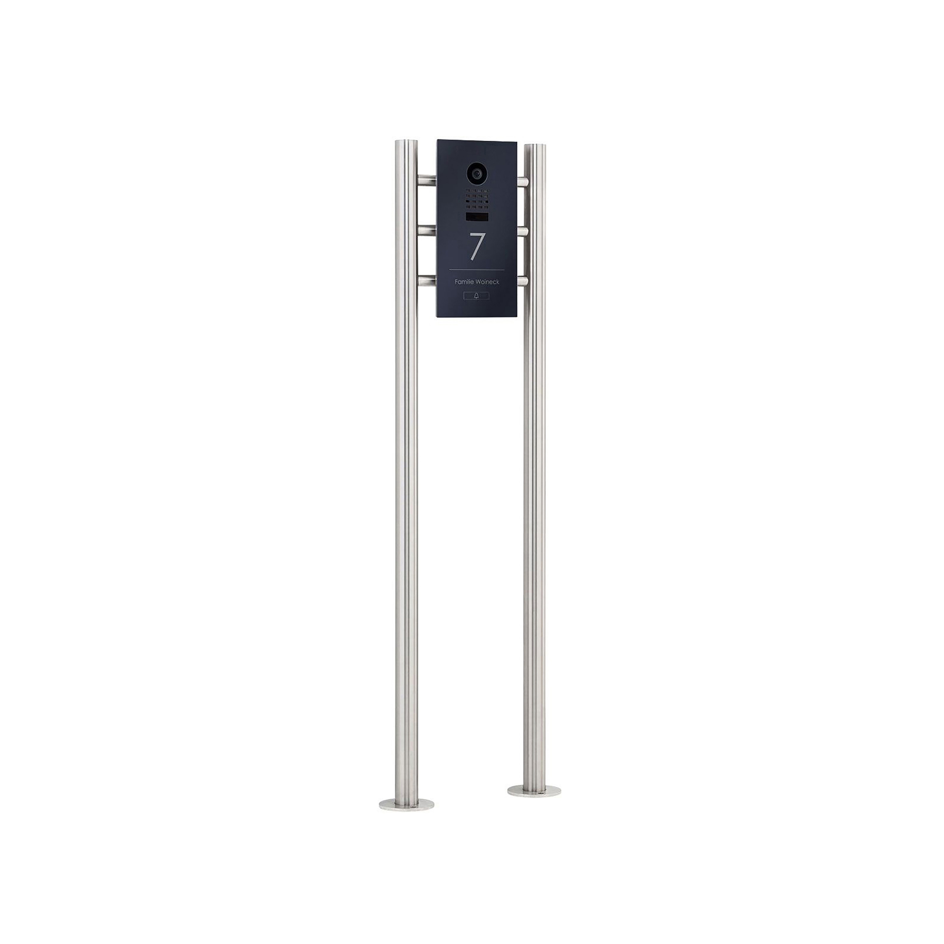 Display product Designer | Edelstahl Video Stele DESIGNER 529S ST-R Elegance I mit DoorBird D1100E - RAL nach Wahl from manufacturer Briefkasten Manufaktur