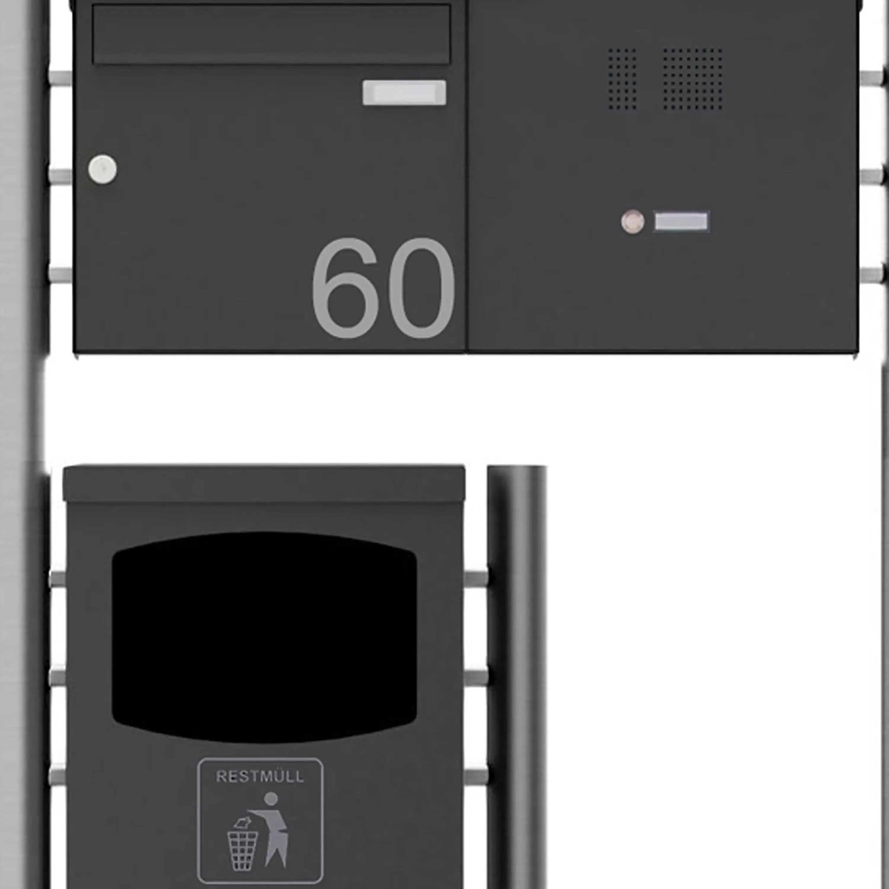 Briefkasten Manufaktur - Designer | Edelstahl Video Türstation DESIGNER 529S Elegance I - RAL nach Wahl - Comelit VIDEO Komplettset Wifi