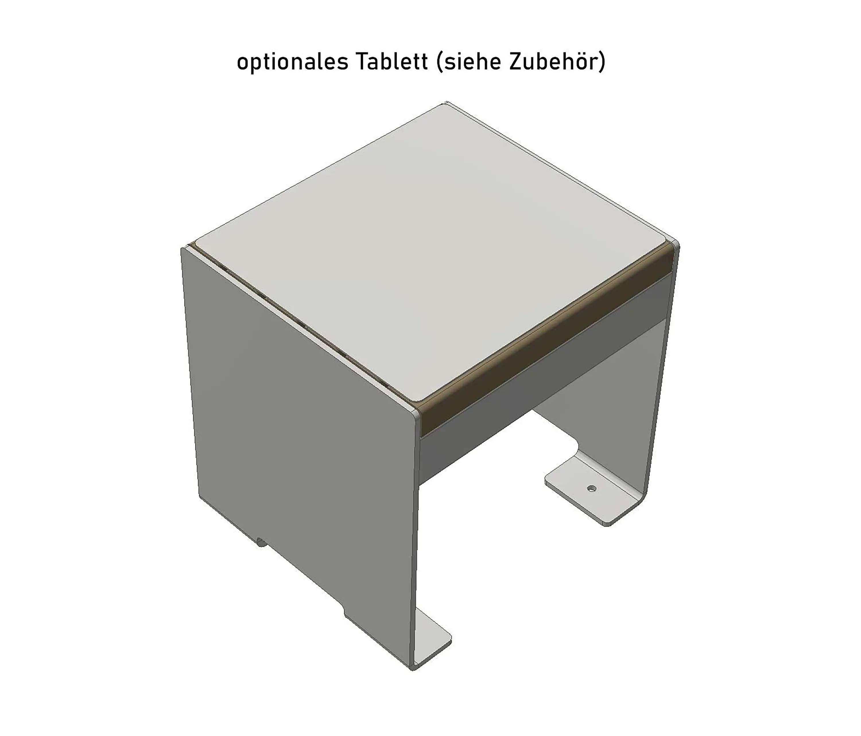 Briefkasten Manufaktur - Novalis | Design Hocker - Beistelltisch NOVALIS - Edelstahl - Lärche geölt Edelstahl, geschliffen