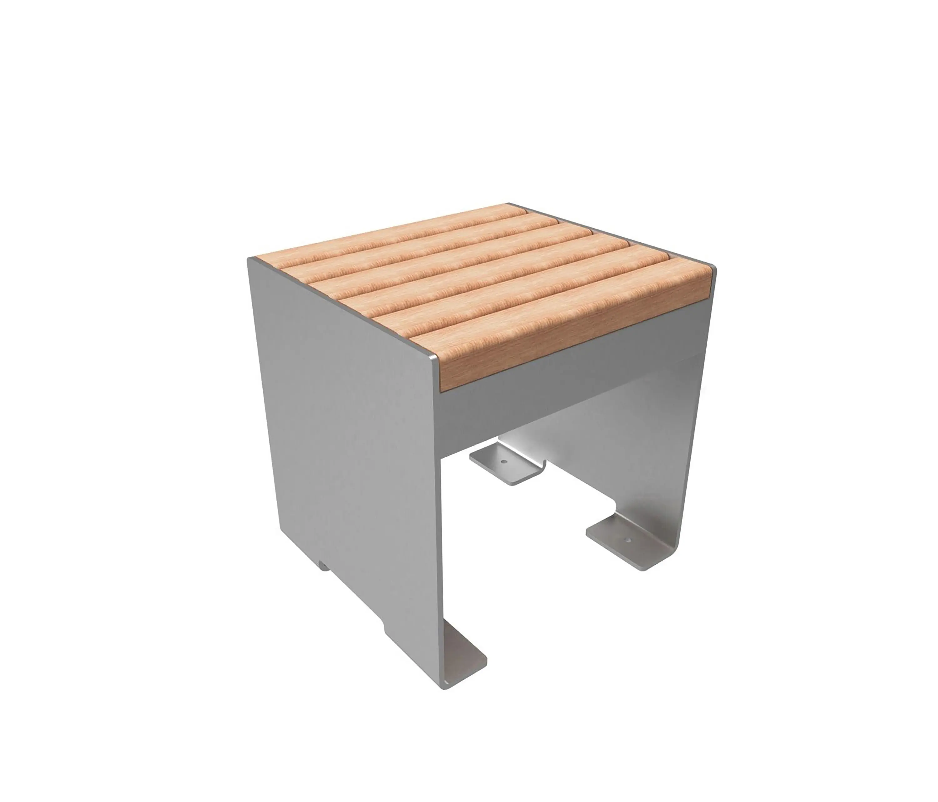 Briefkasten Manufaktur - Novalis | Design Hocker - Beistelltisch NOVALIS - Edelstahl - Lärche geölt Edelstahl, geschliffen