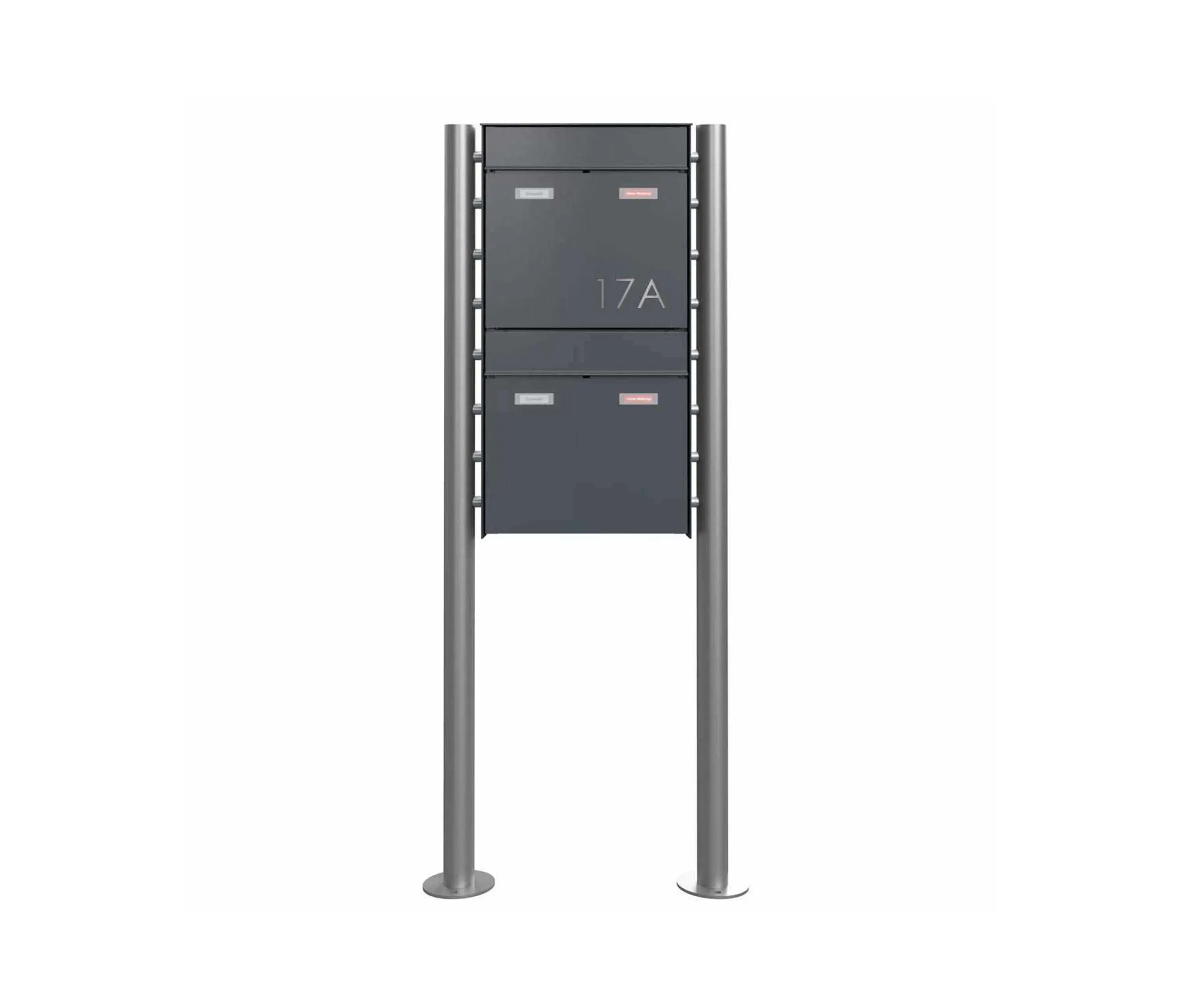 Briefkasten Manufaktur - Goethe | 2er 1x2 Design Standbriefkasten GOETHE ST-R - RAL nach Wahl