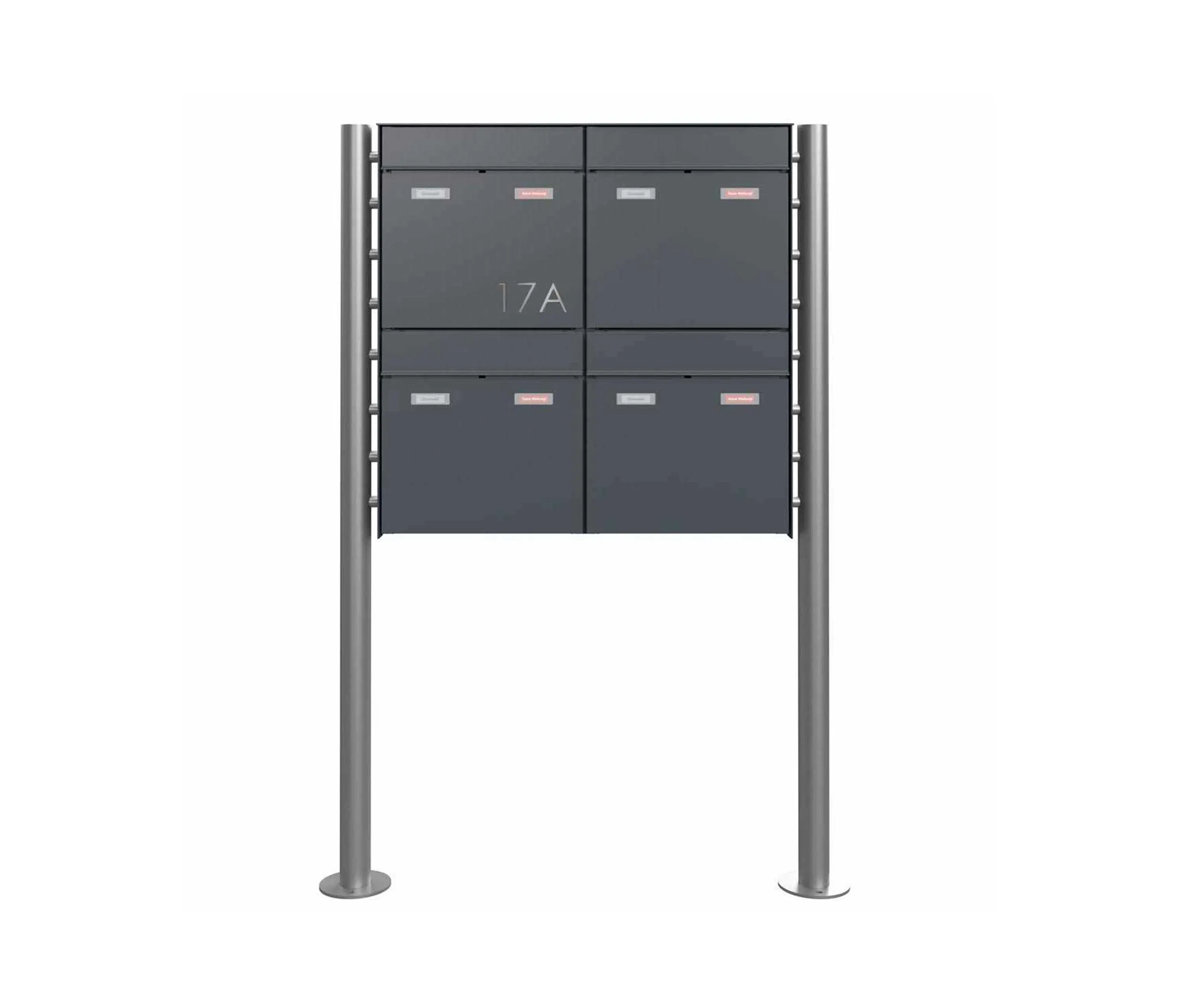Briefkasten Manufaktur - Goethe | 4-part 2x2 Design letterbox GOETHE ST-R - RAL of your choice