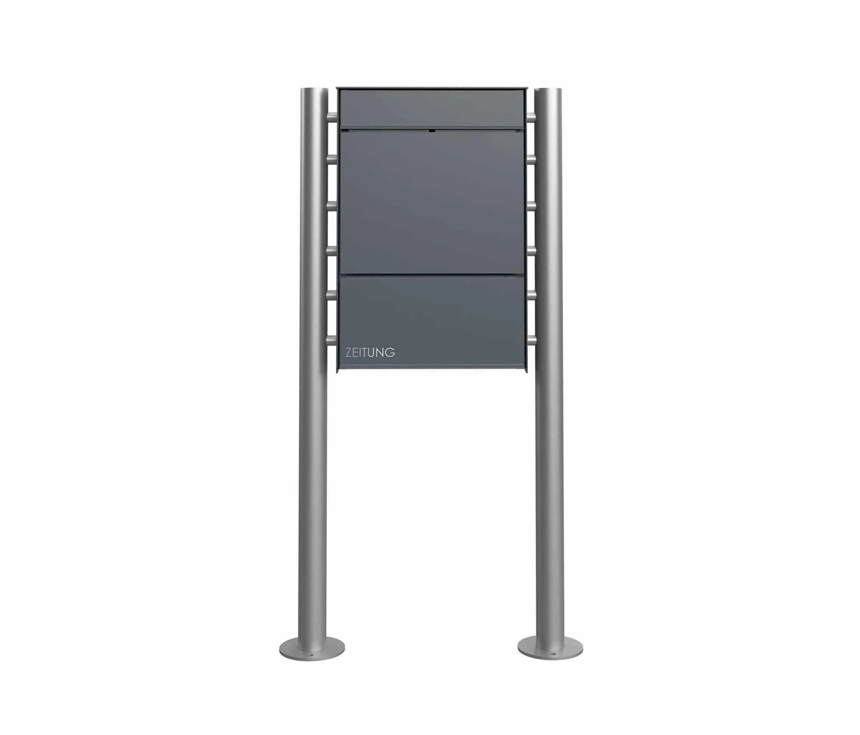 Briefkasten Manufaktur - Goethe | Design pedestal Mailbox GOETHE ST-R with newspaper compartment - RAL of your choice