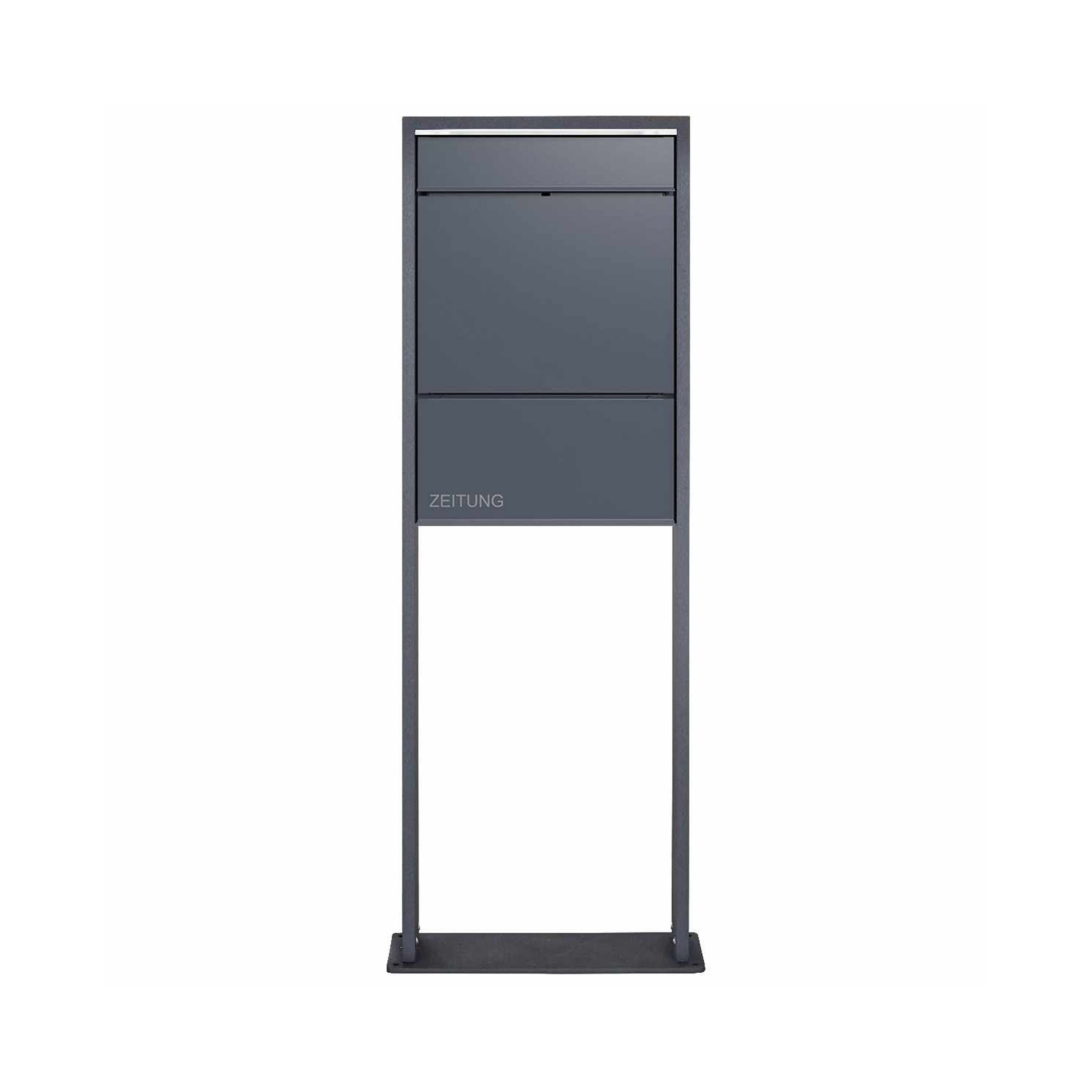 Mostrar el producto Goethe | Design surface mount letterbox GOETHE LIB with newspaper compartment - LED design element - RAL to choice del fabricante Briefkasten Manufaktur