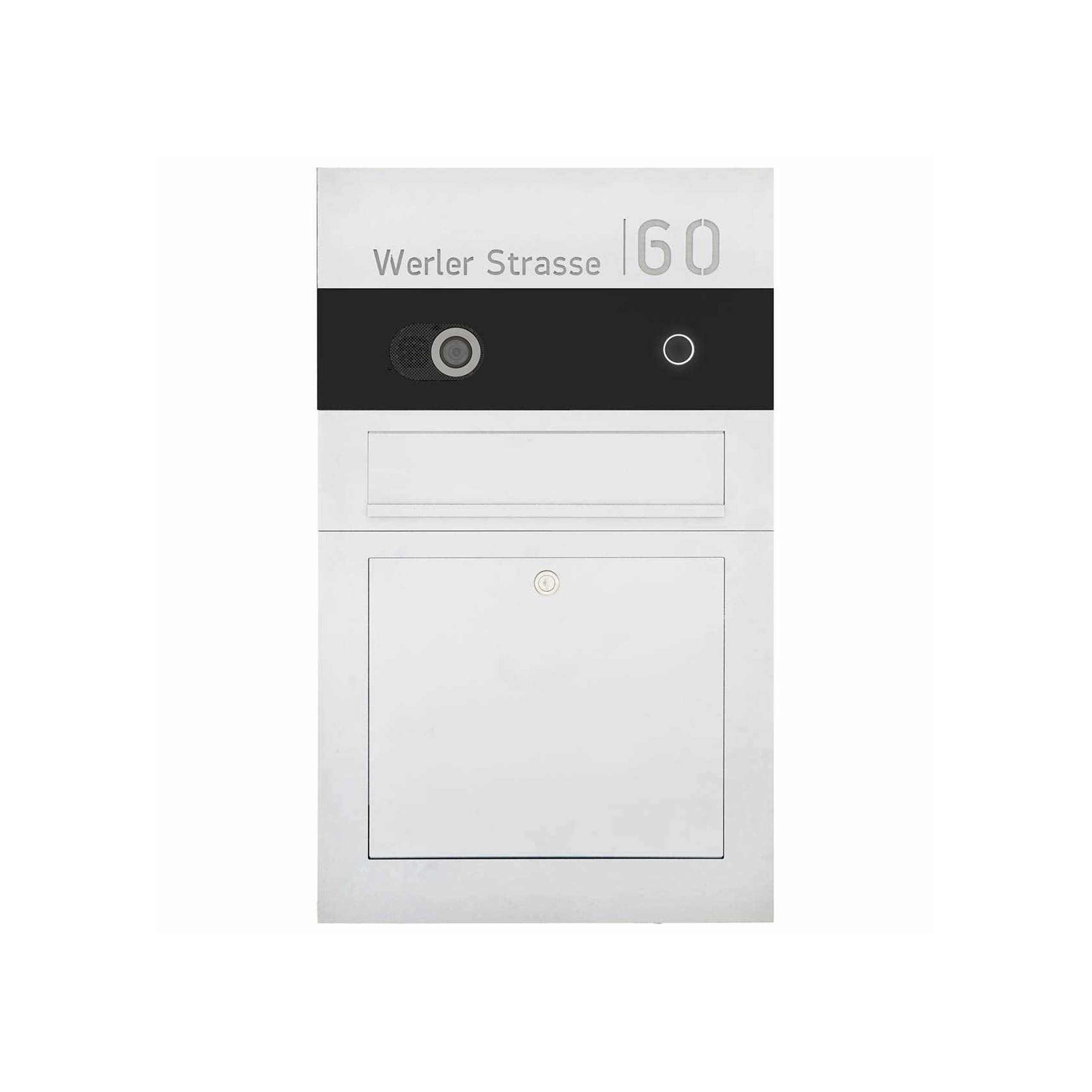 Afficher le produit Division | Stainless steel letterbox Division BIG - BI-Color Edition - Comelit Switch VIDEO complete set - 2-wire flush-mounted variant 100mm du fabricant Briefkasten Manufaktur