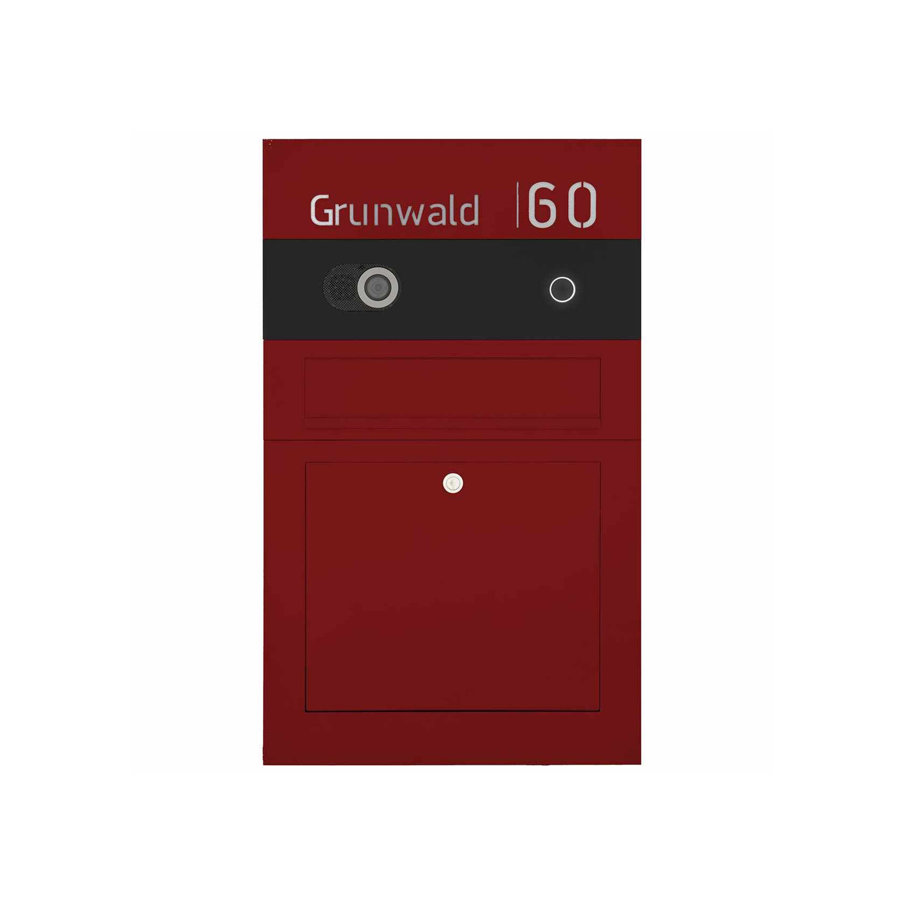 Division | Stainless steel letterbox Division BIG - BI-Color Edition - Comelit Switch VIDEO complete set - 2-wire flush-mounted variant 100mm