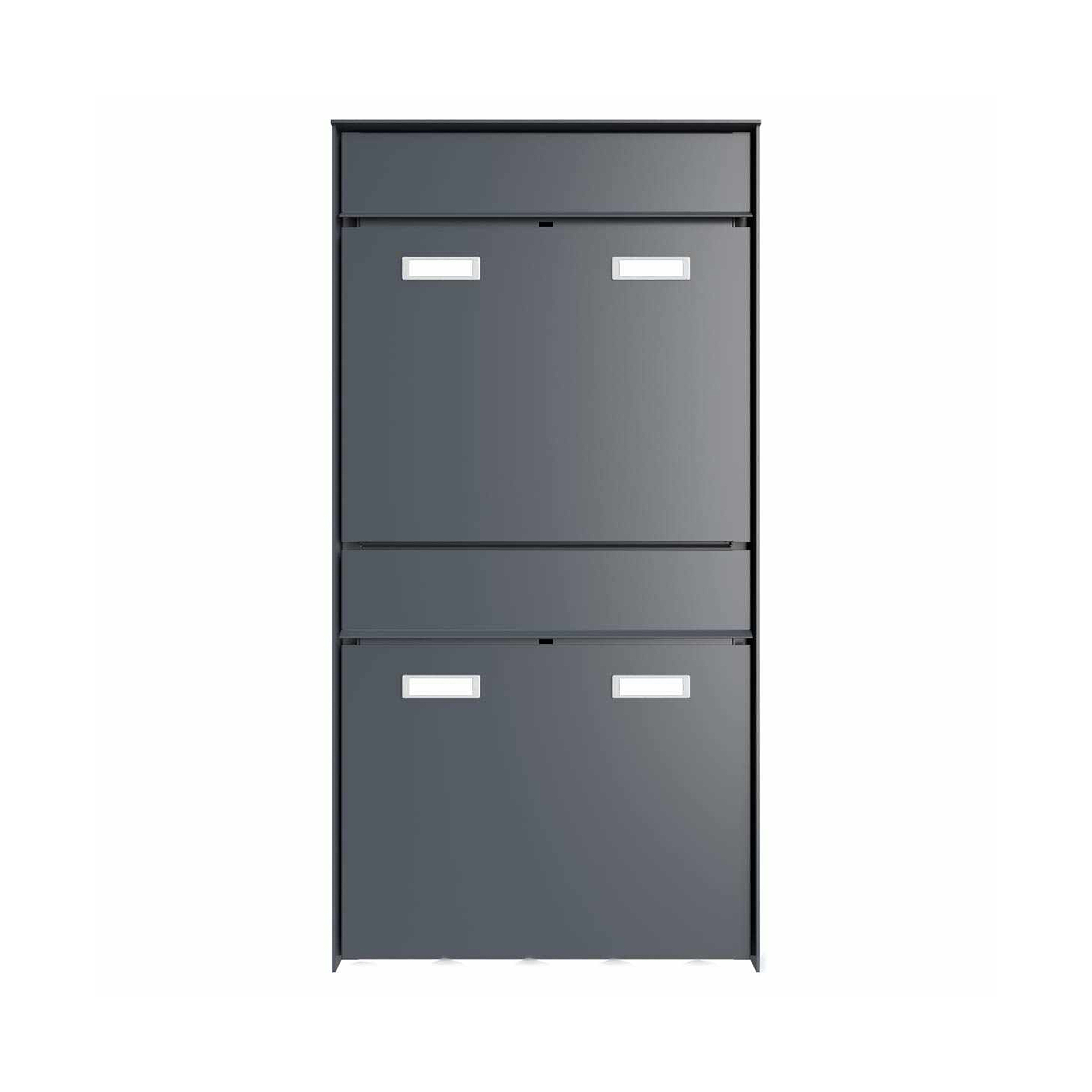 Display product 2 x 1x2 Design surface-mounted letterbox system GOETHE AP - RAL of your choice from manufacturer Briefkasten Manufaktur