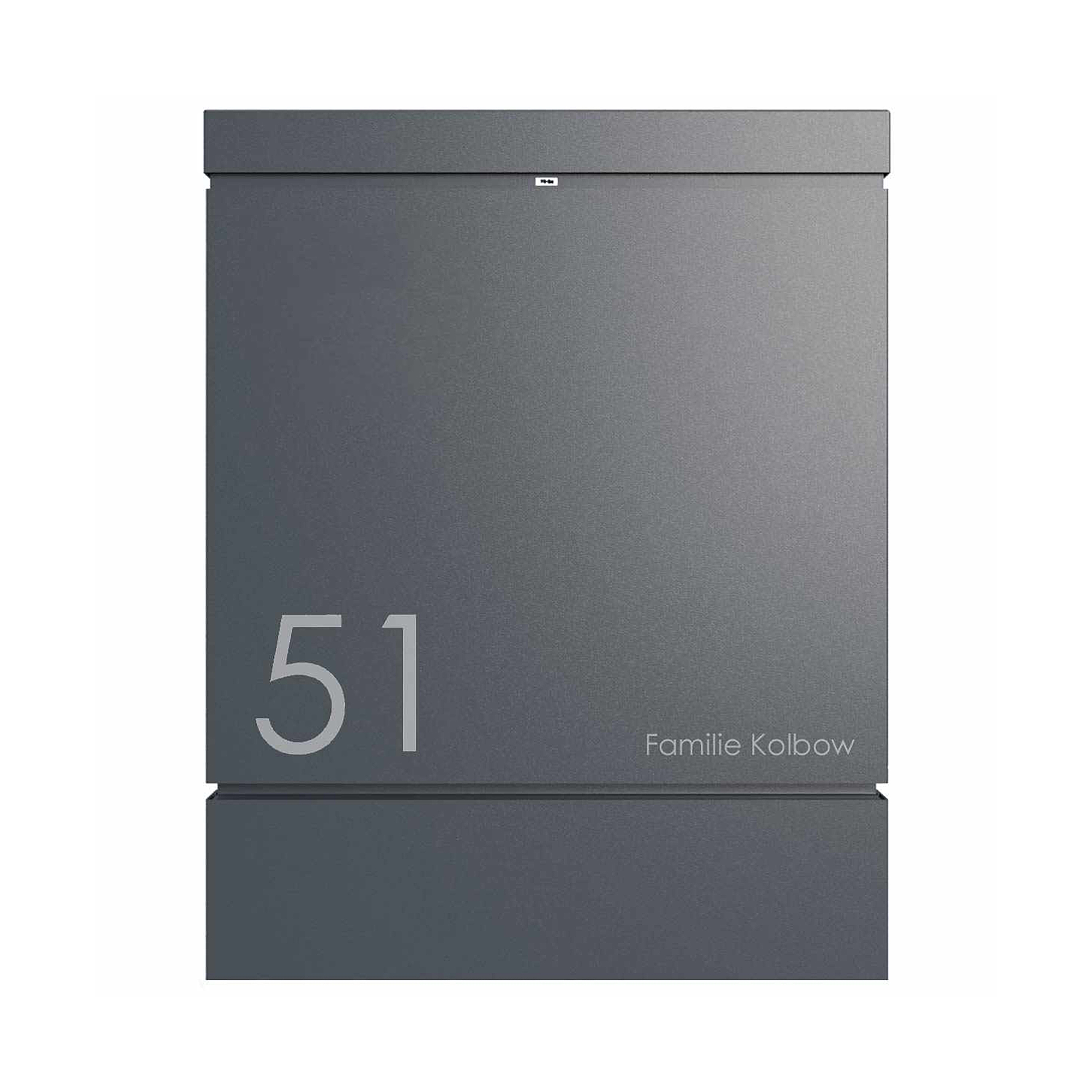Display product BRENTANO Design Letterbox - 20 years Edition - RAL 7016 anthracite grey from manufacturer Briefkasten Manufaktur