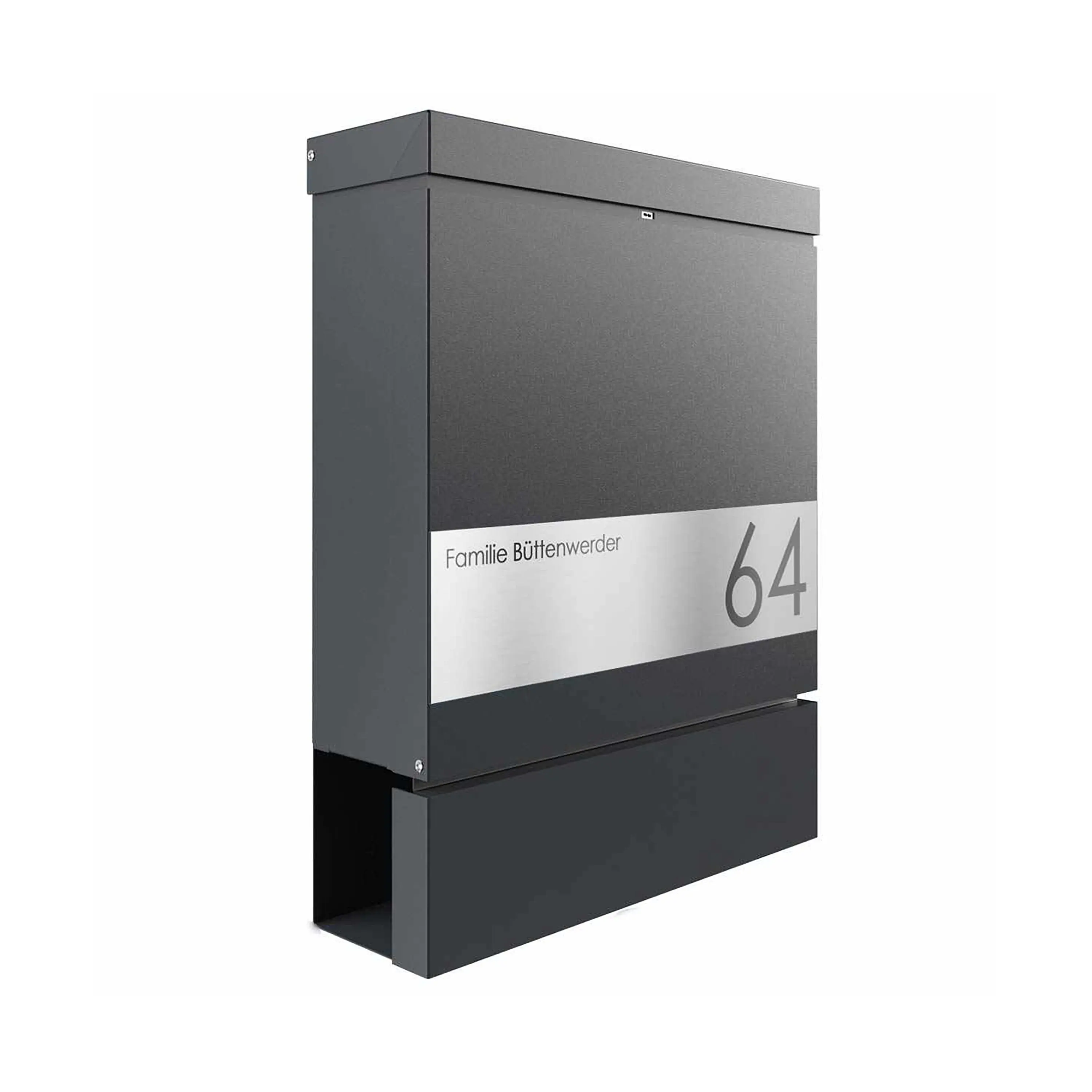 Briefkasten Manufaktur - Cassetta per le lettere BRENTANO - Design Elegance 3 - Grigio antracite RAL 7016