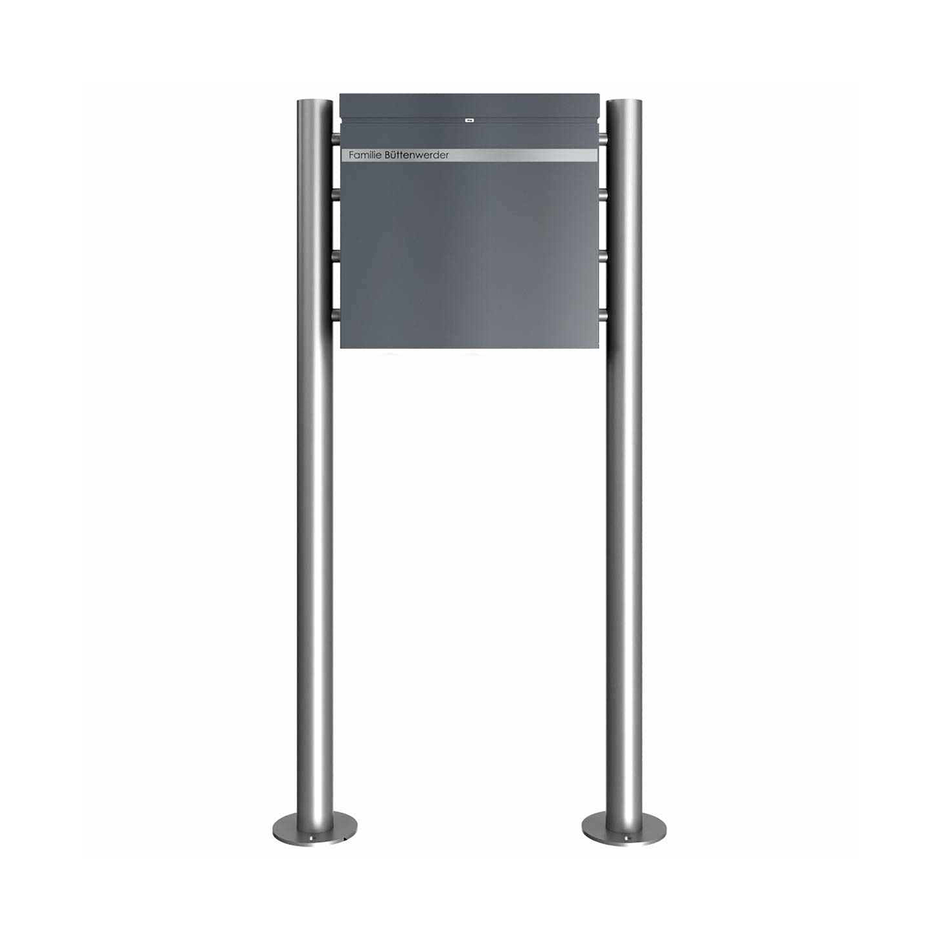 Display product Design letterbox BRENTANO ST-R - Design Elegance 2 - RAL 7016 anthracite grey from manufacturer Briefkasten Manufaktur