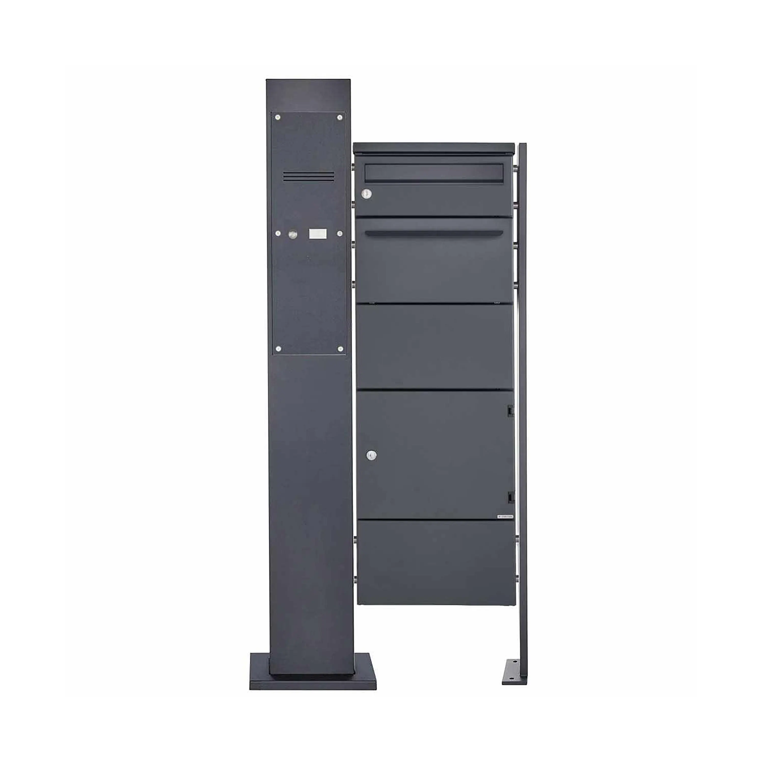 Briefkasten Manufaktur - Parcel post box free-standing BASIC 870862B ST-P with lock system - RAL of your choice - INDIVIDUAL Right