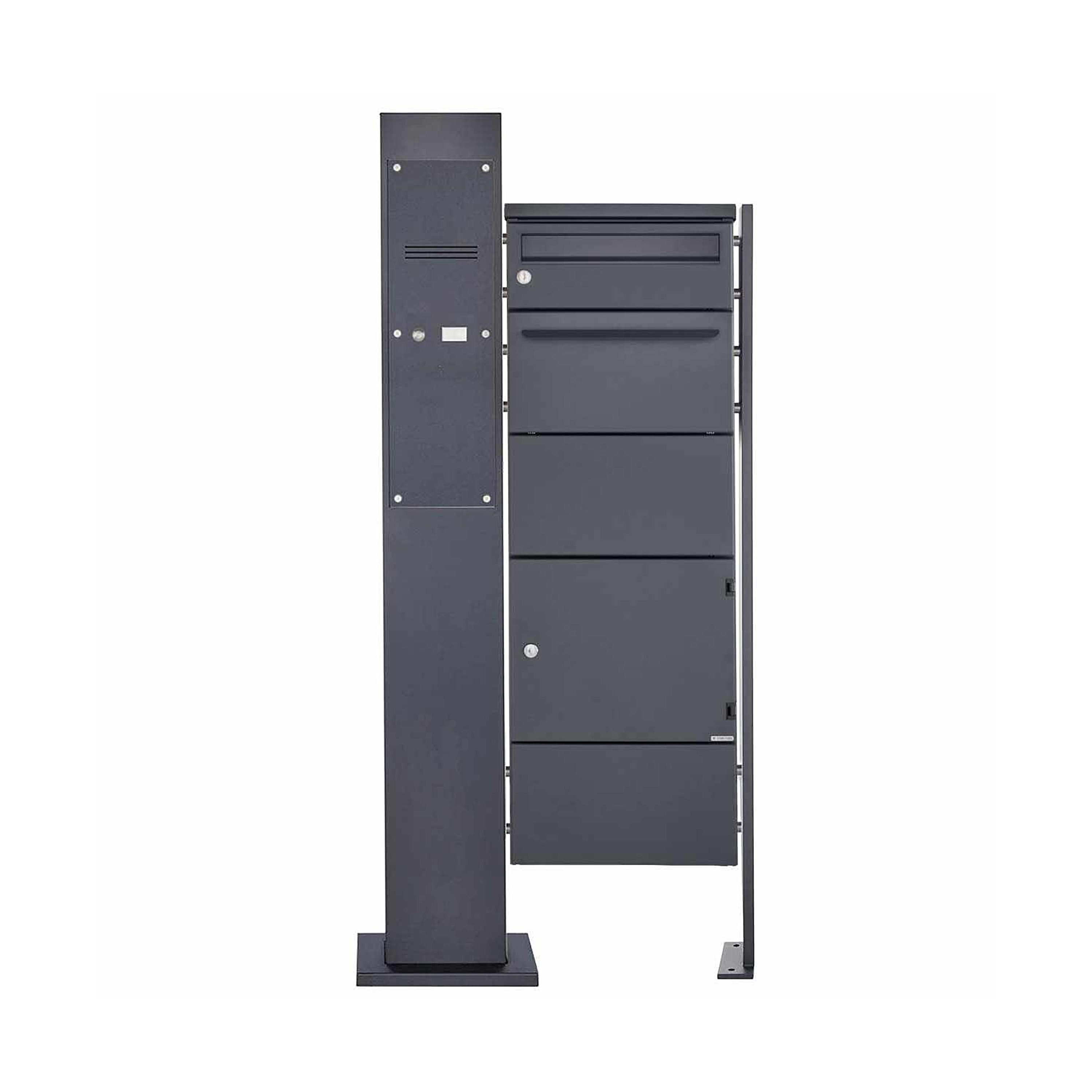 Display product Parcel post box free-standing BASIC 870862B ST-P with lock system - RAL of your choice - INDIVIDUAL Right from manufacturer Briefkasten Manufaktur