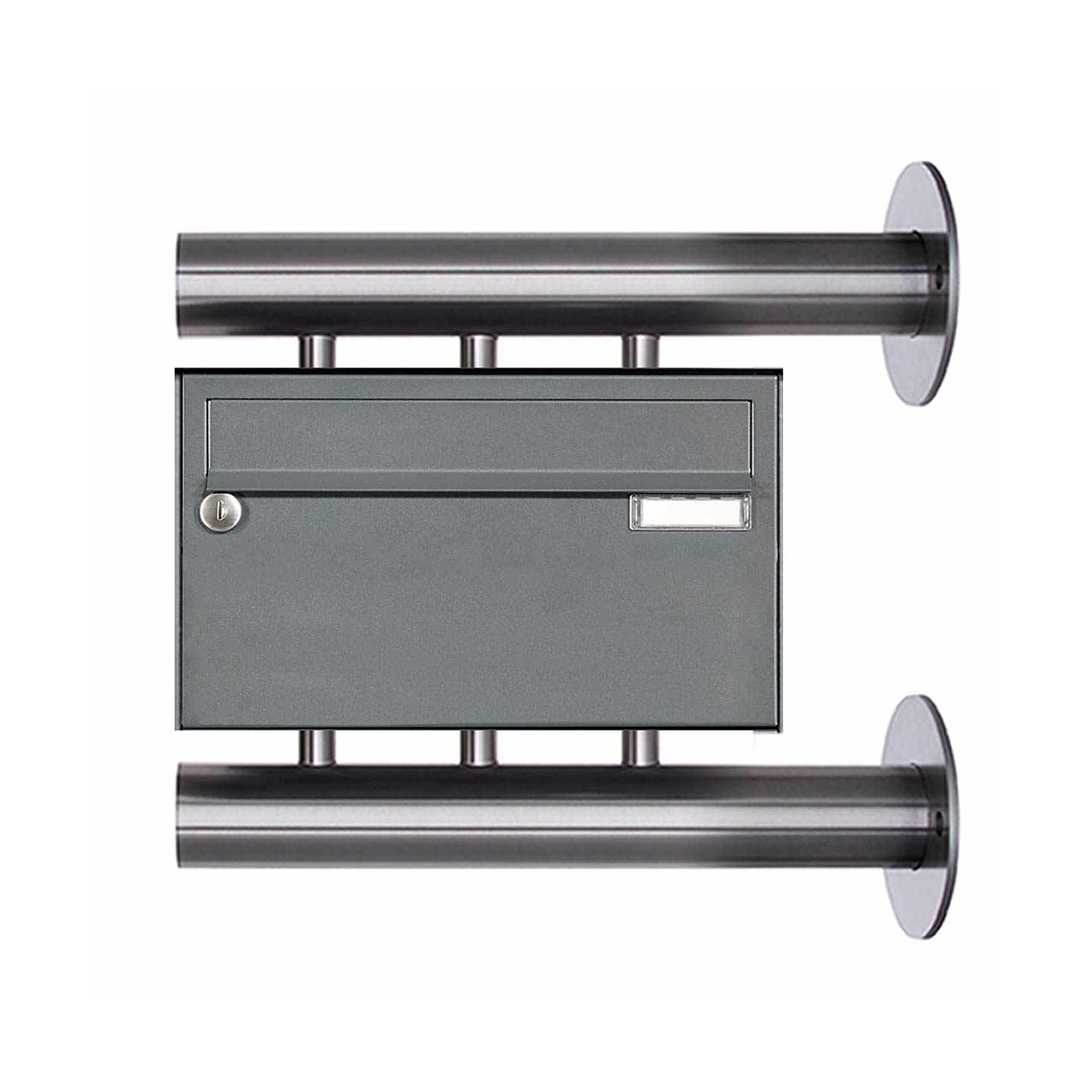 Display product 385XW220 Design BASIC Plus stainless steel letterbox for side wall mounting - RAL of your choice from manufacturer Briefkasten Manufaktur