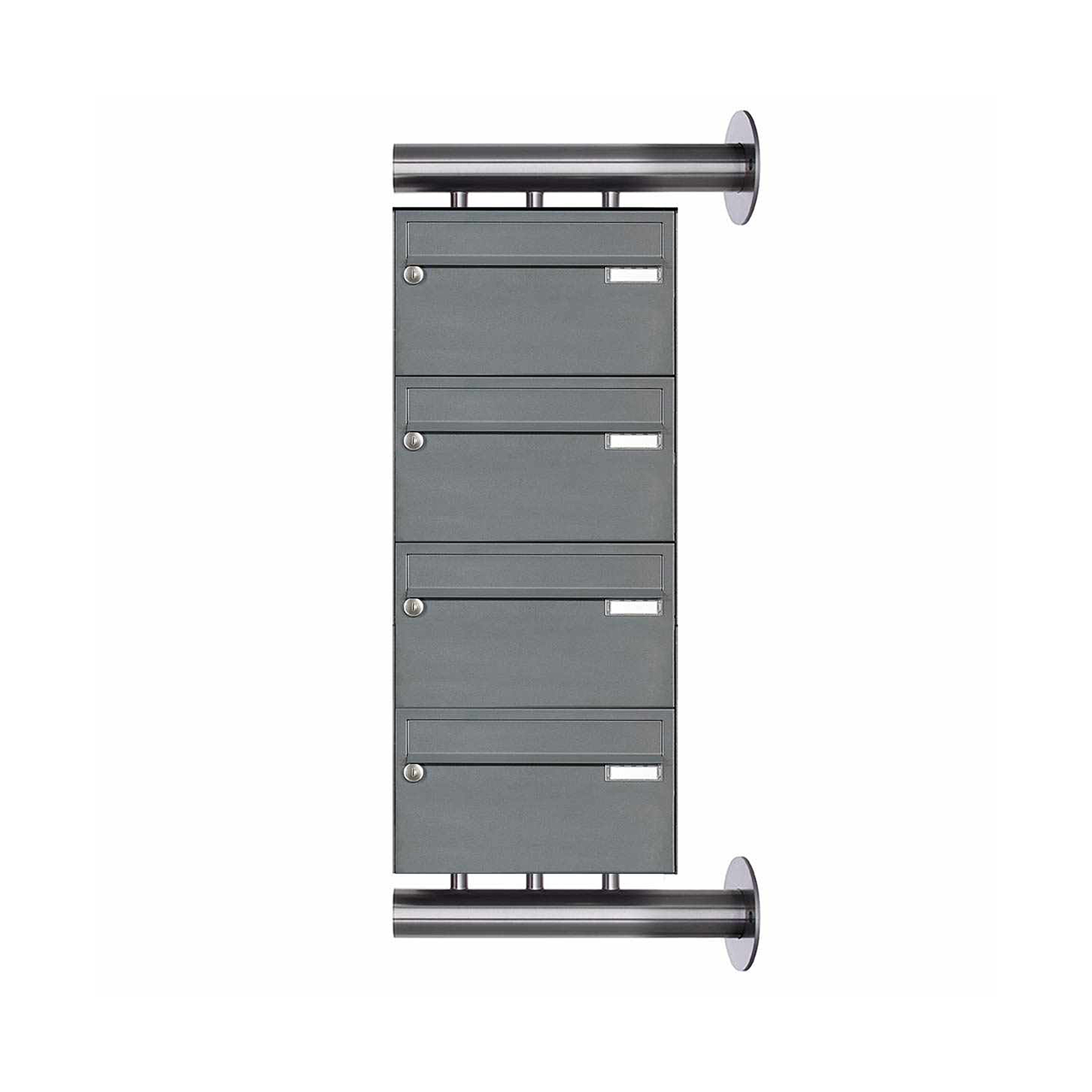 Mostrar el producto 4-piece stainless steel letterbox system Design BASIC Plus 385XW220 for side wall mounting - RAL colour del fabricante Briefkasten Manufaktur