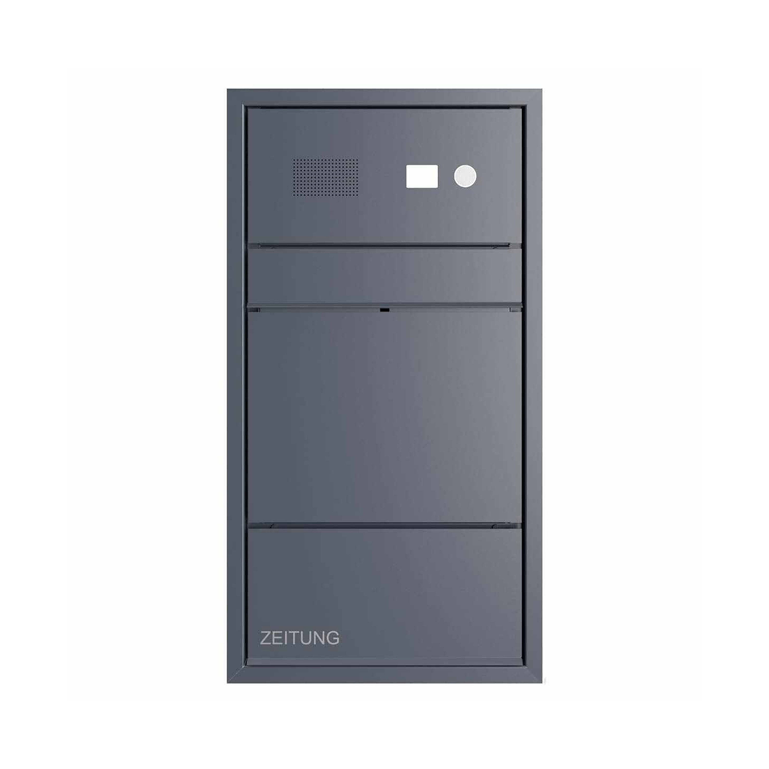 Mostrar el producto Flush-mounted letterbox GOETHE UP - newspaper compartment - RAL of your choice - doorbell intercom - INDIVIDUAL del fabricante Briefkasten Manufaktur