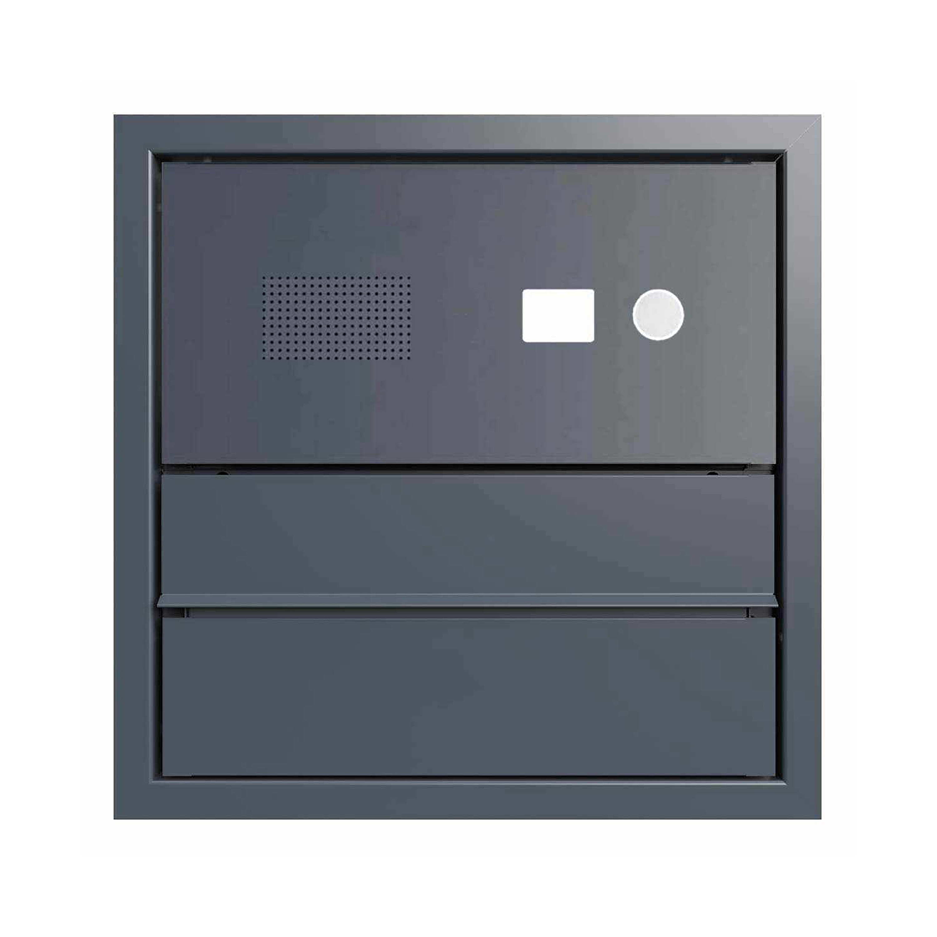 Display product Design pass-through letterbox GOETHE MDW - RAL of your choice - Bell- Intercom box - INDIVIDUAL 300-390mm depth from manufacturer Briefkasten Manufaktur