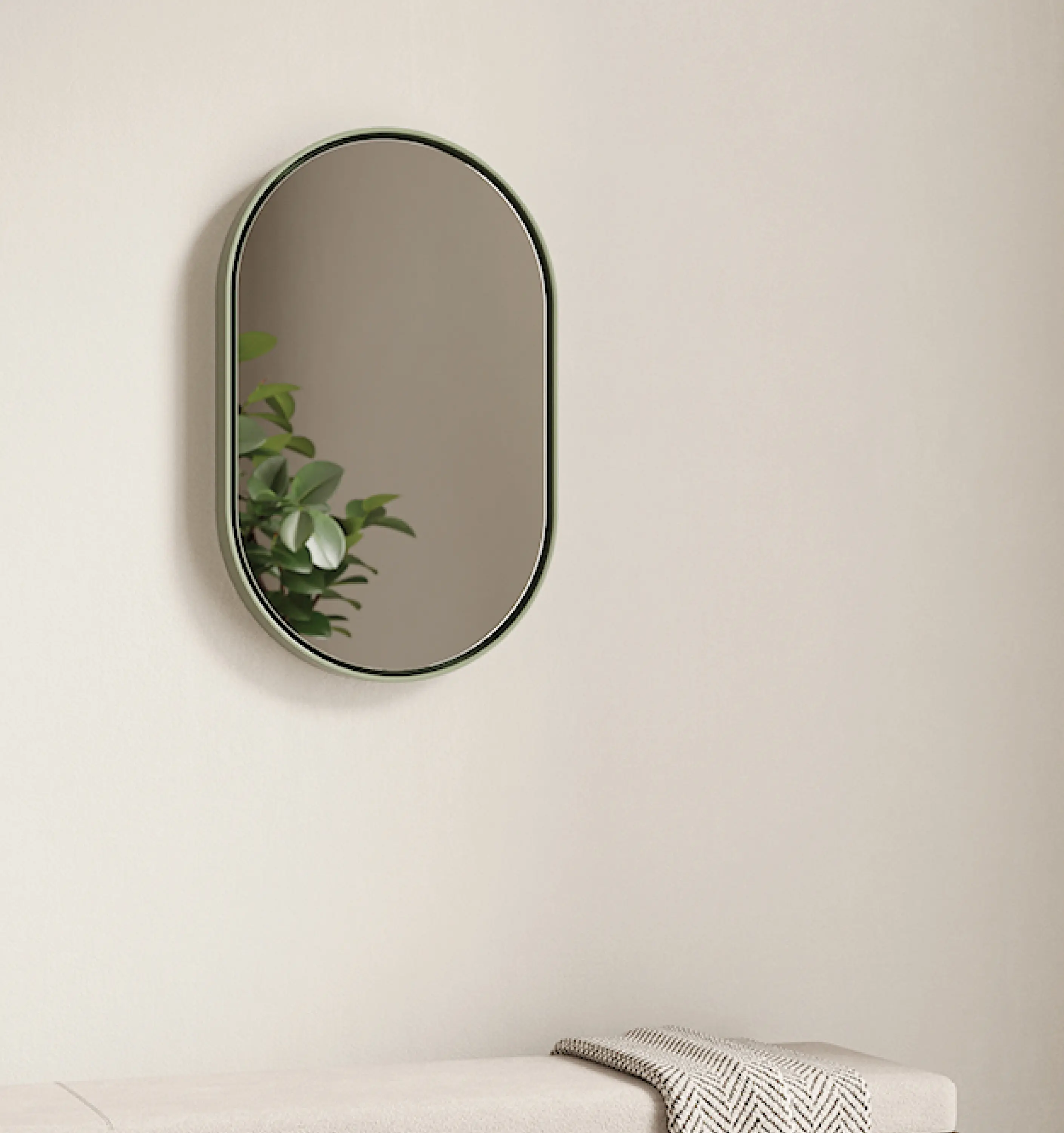 NIC Design - Parentesi - oval mirror with ceramic frame