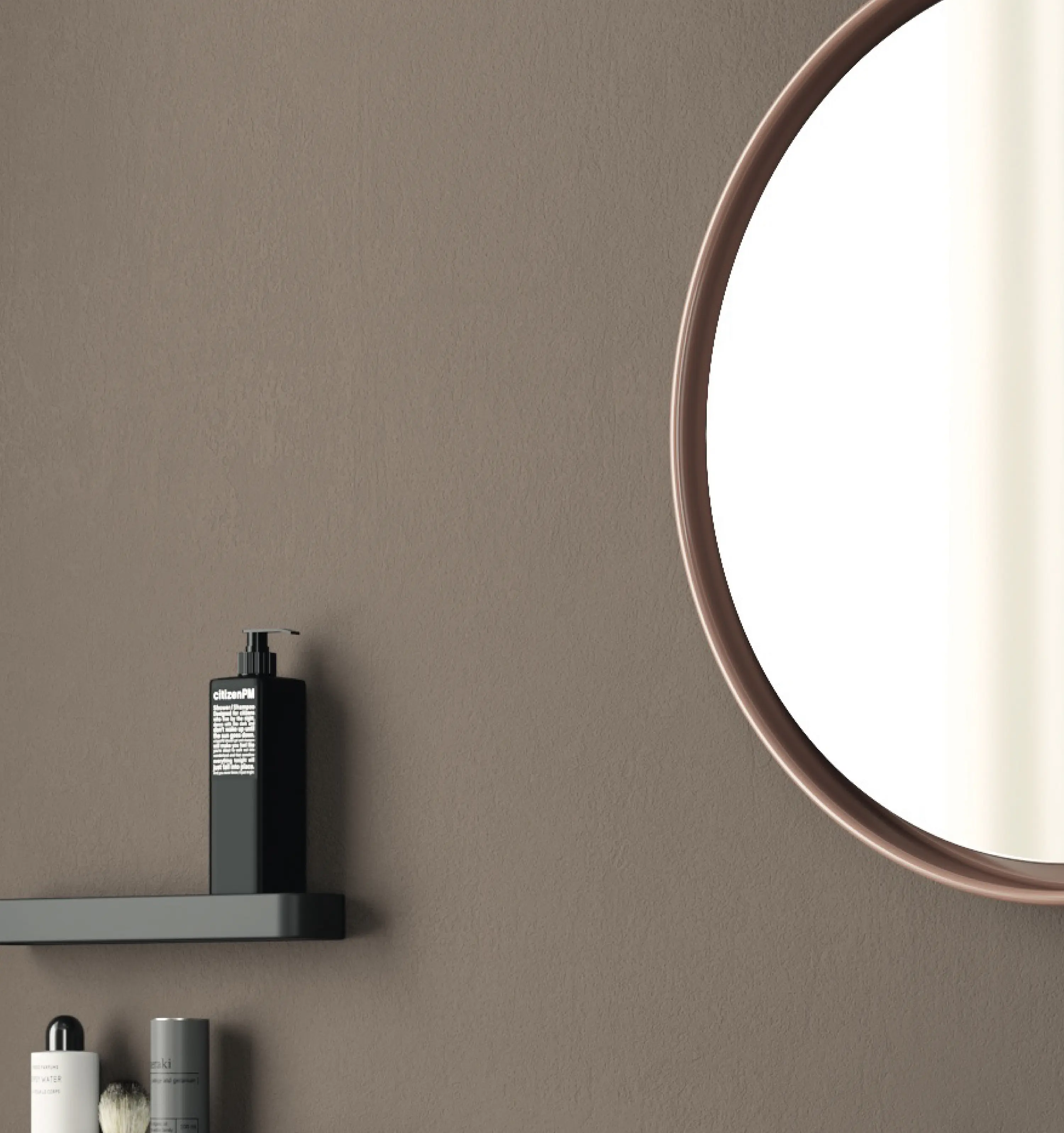 NIC Design - Parentesi - round mirror with ceramic frame
