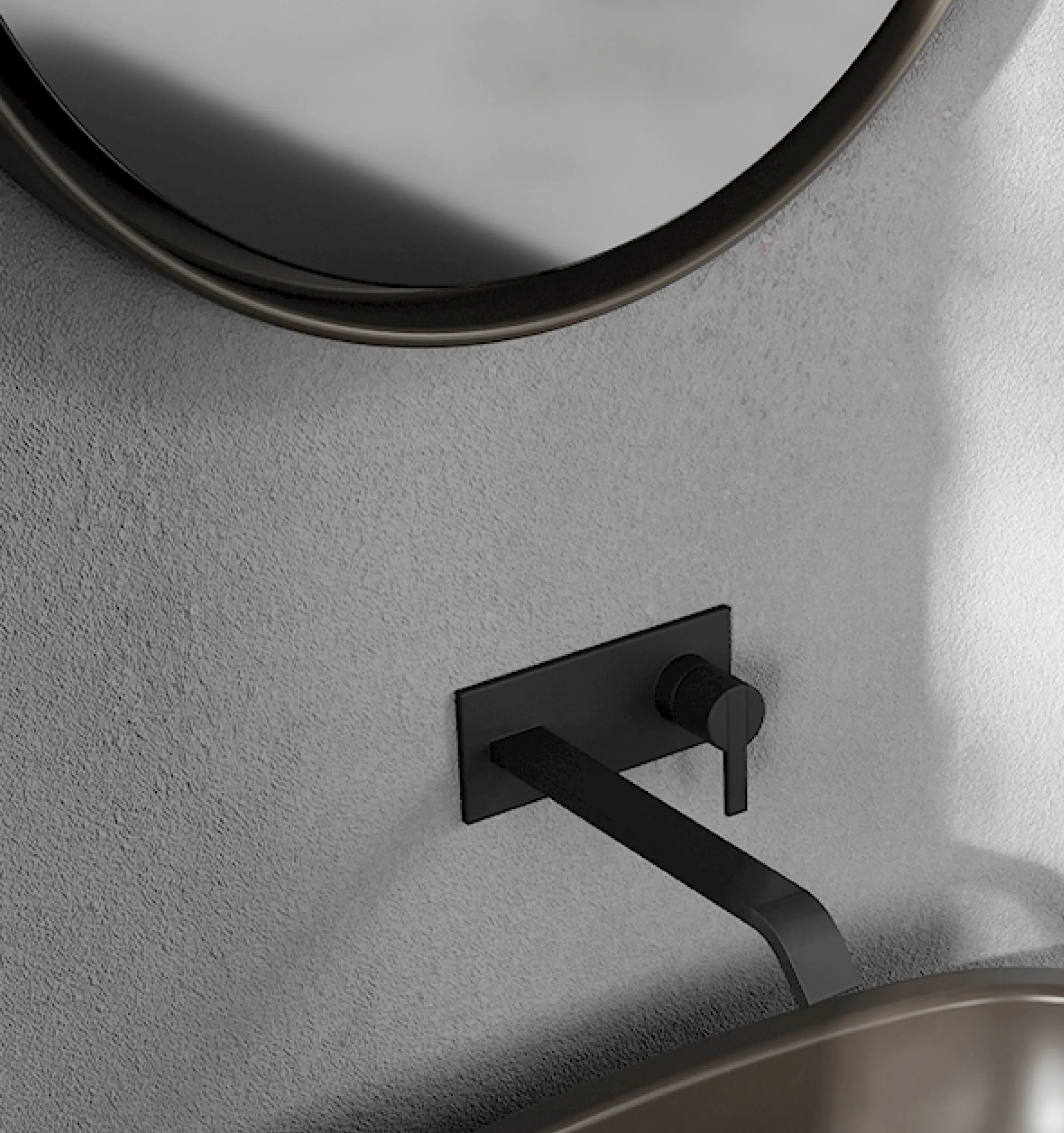 NIC Design - Parentesi - round mirror with ceramic frame