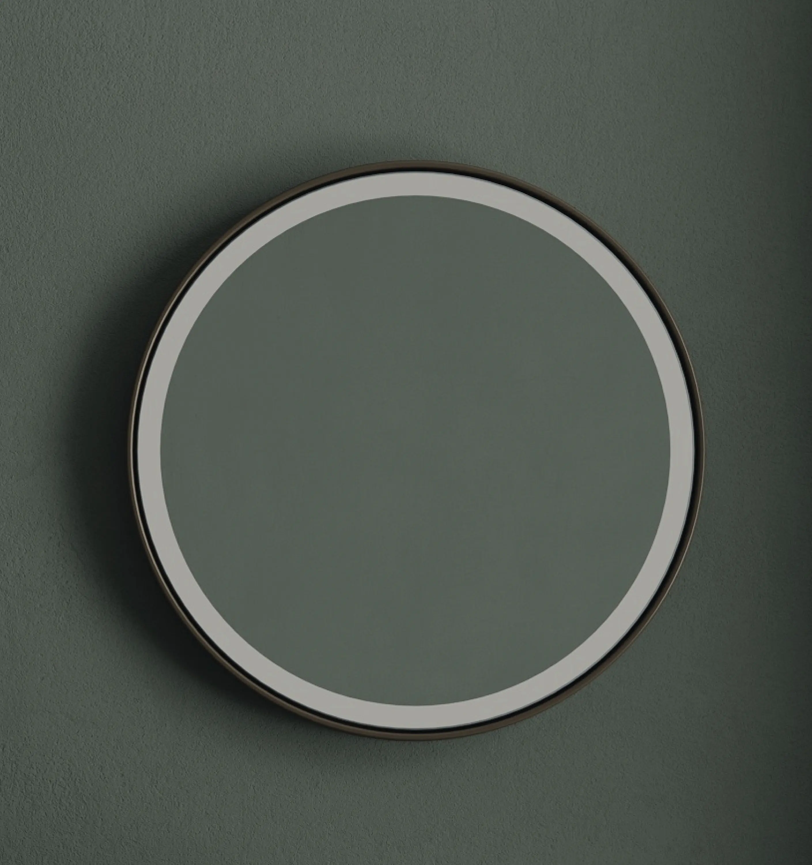 NIC Design - Pastille specchio tondo in acciaio con retro-illluminazione